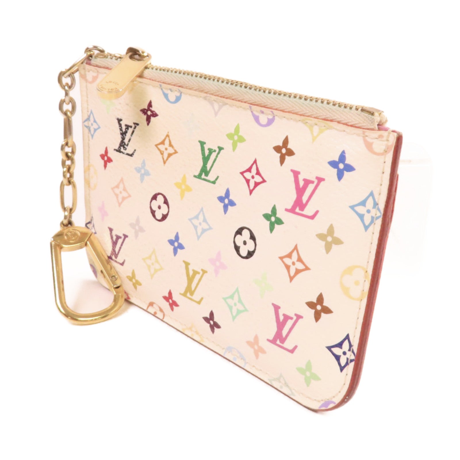 LOUIS VUITTON 【激減優惠】Monogram Multicolore Pochette Cles Key Pouch金扣零錢鑰匙包白色/彩色