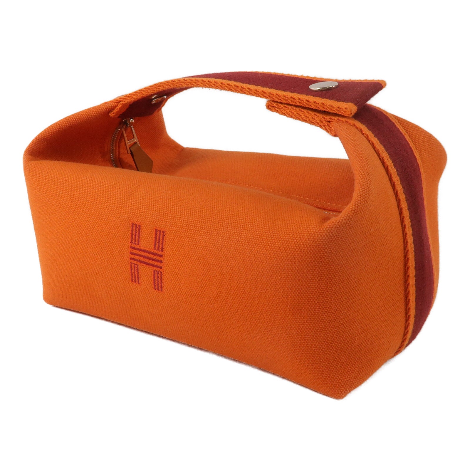 HERMES 帆布Bride A Brac PM手挽袋Orange