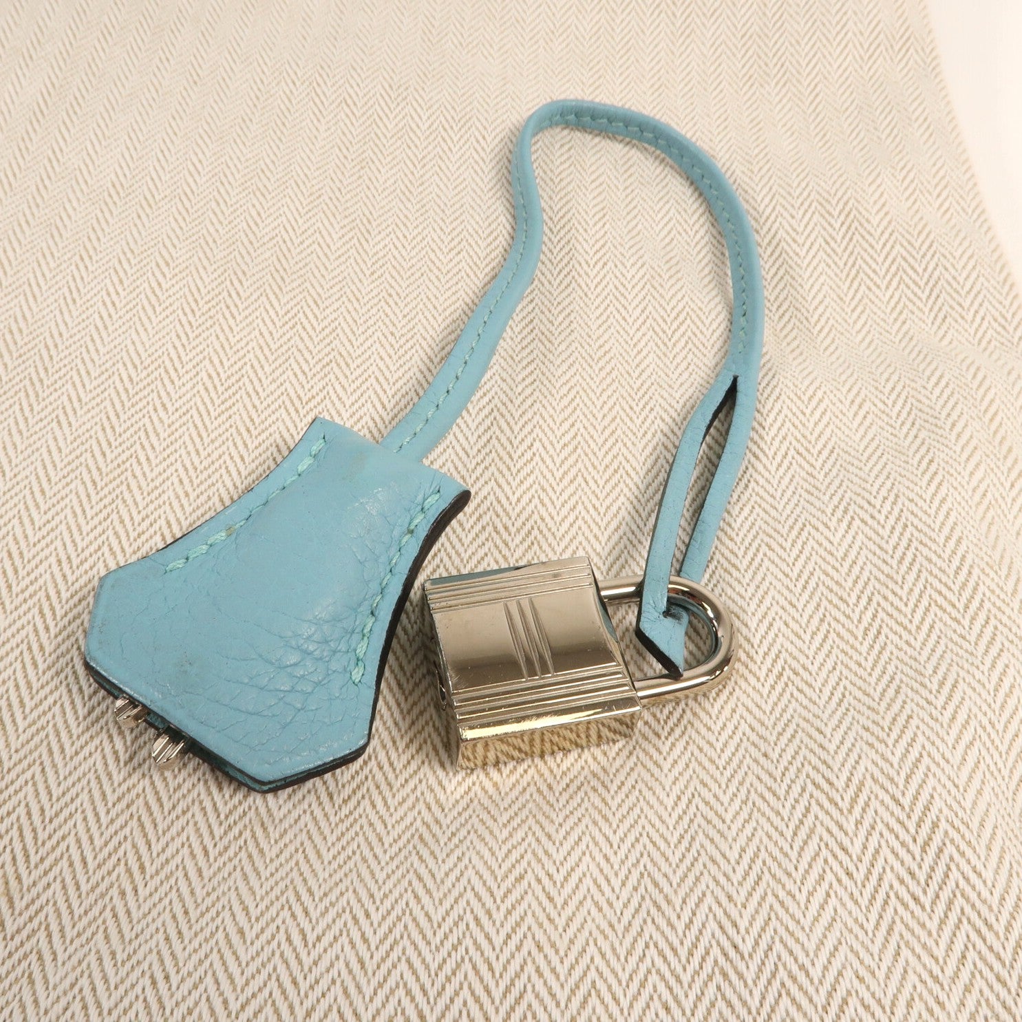 HERMES Clemence皮革Bolide 31銀扣手挽肩背兩用袋3P Bleu Atoll