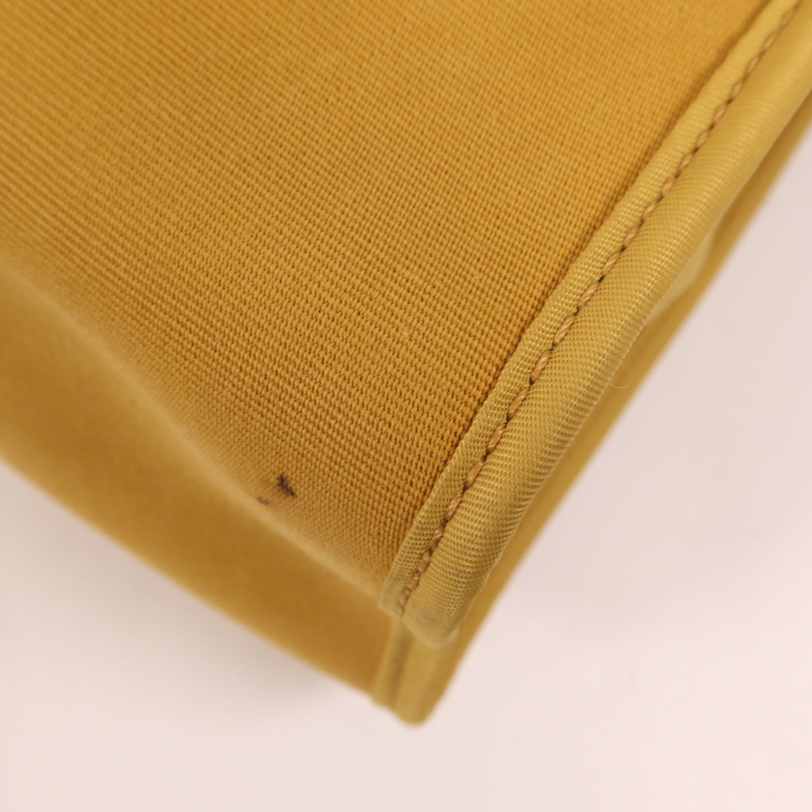 HERMES 帆布/皮革Herbag PM銀扣手挽肩背兩用袋Jaune Ambre