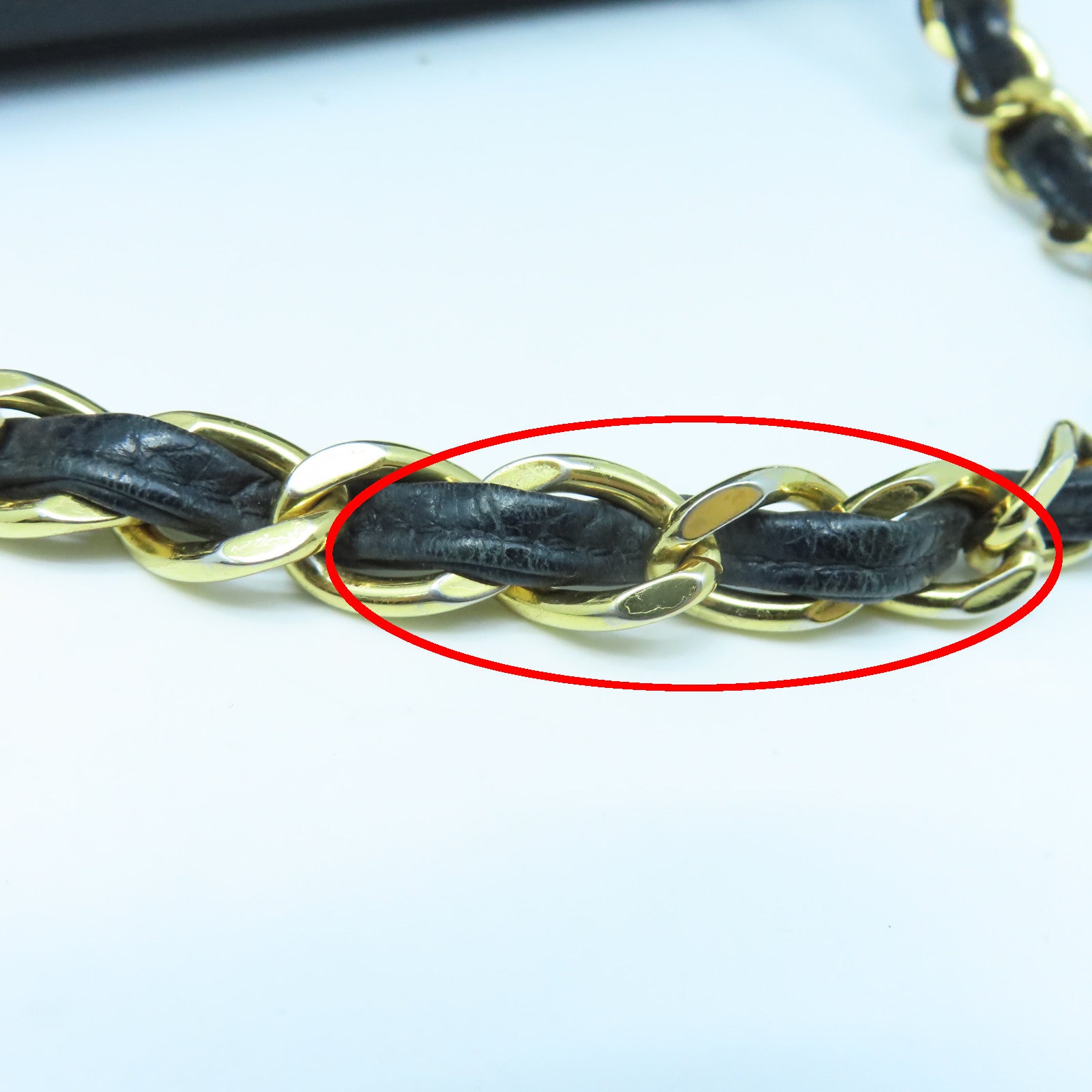 CHANEL 【激減優惠】牛皮皮革Shoulder Tote金扣鏈帶肩背袋黑色