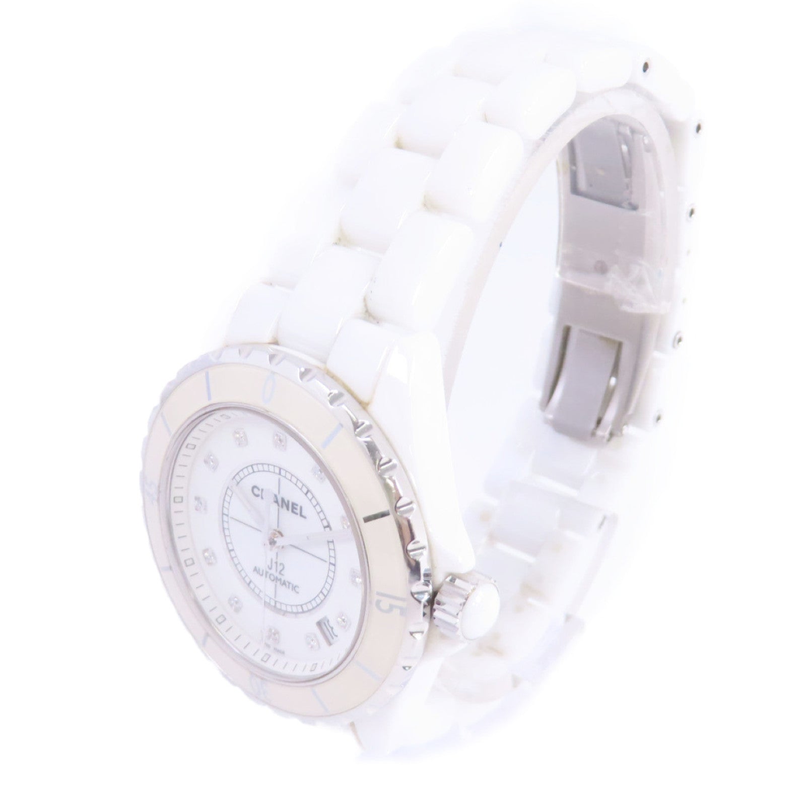 CHANEL J12 Watch陶瓷銀扣自動機芯手錶白色