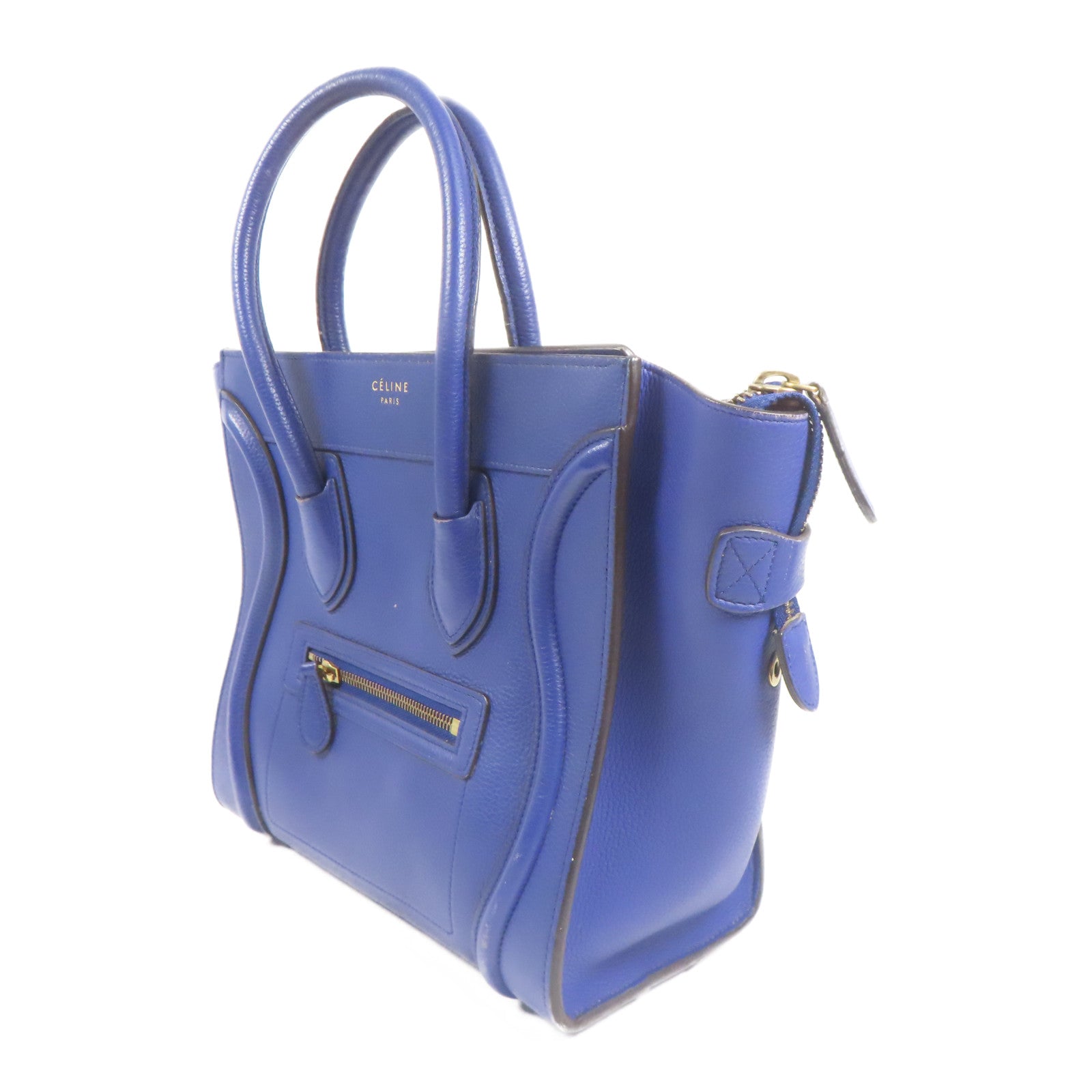 CELINE 牛皮皮革Micro Luggage金扣肩背袋