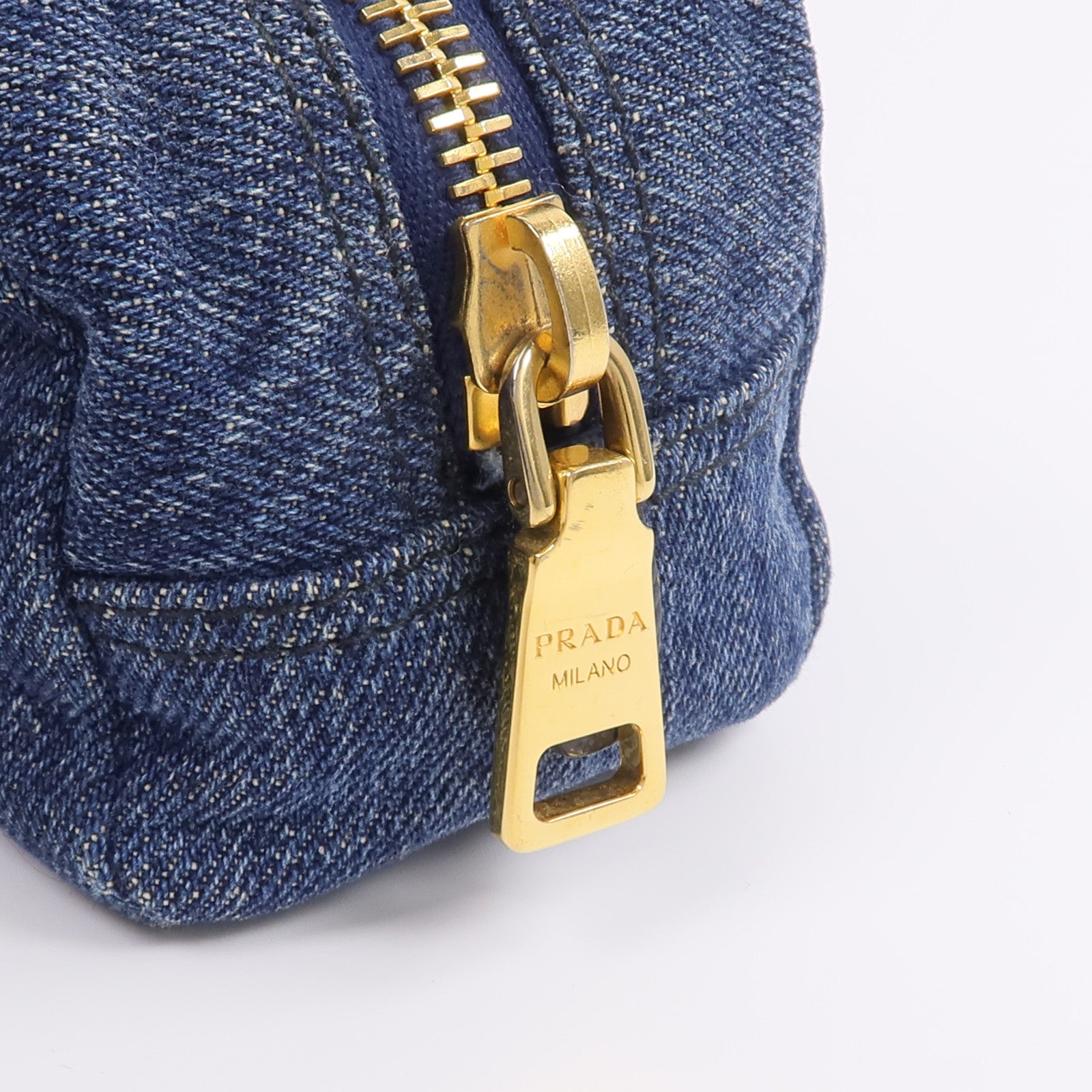 PRADA 牛仔布Vintage Denim Pouch手拿包