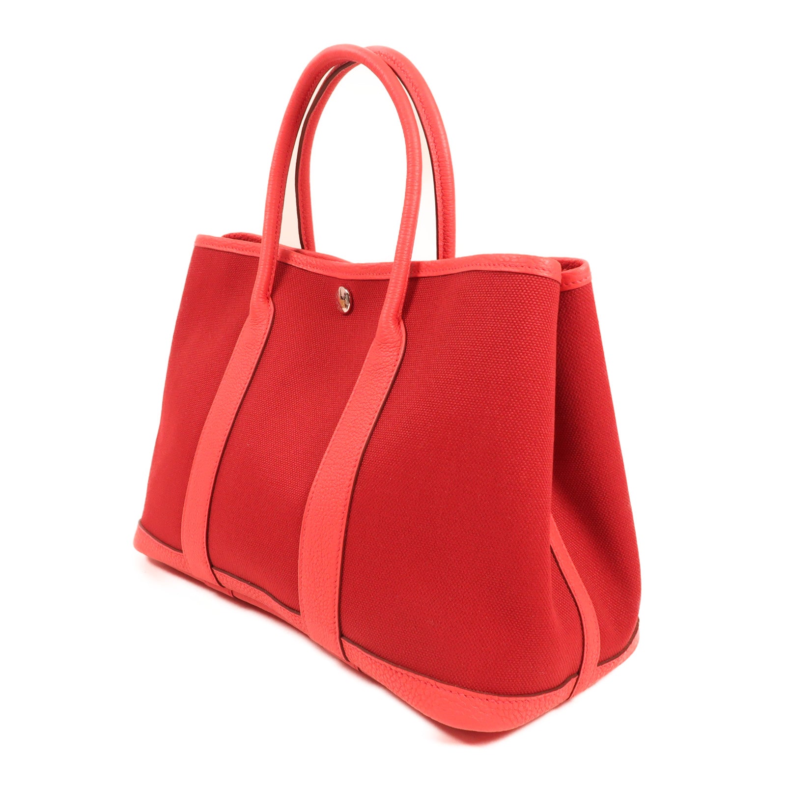 HERMES PHW Garden Party TPM Tote Bag Canvas Bougainvillea