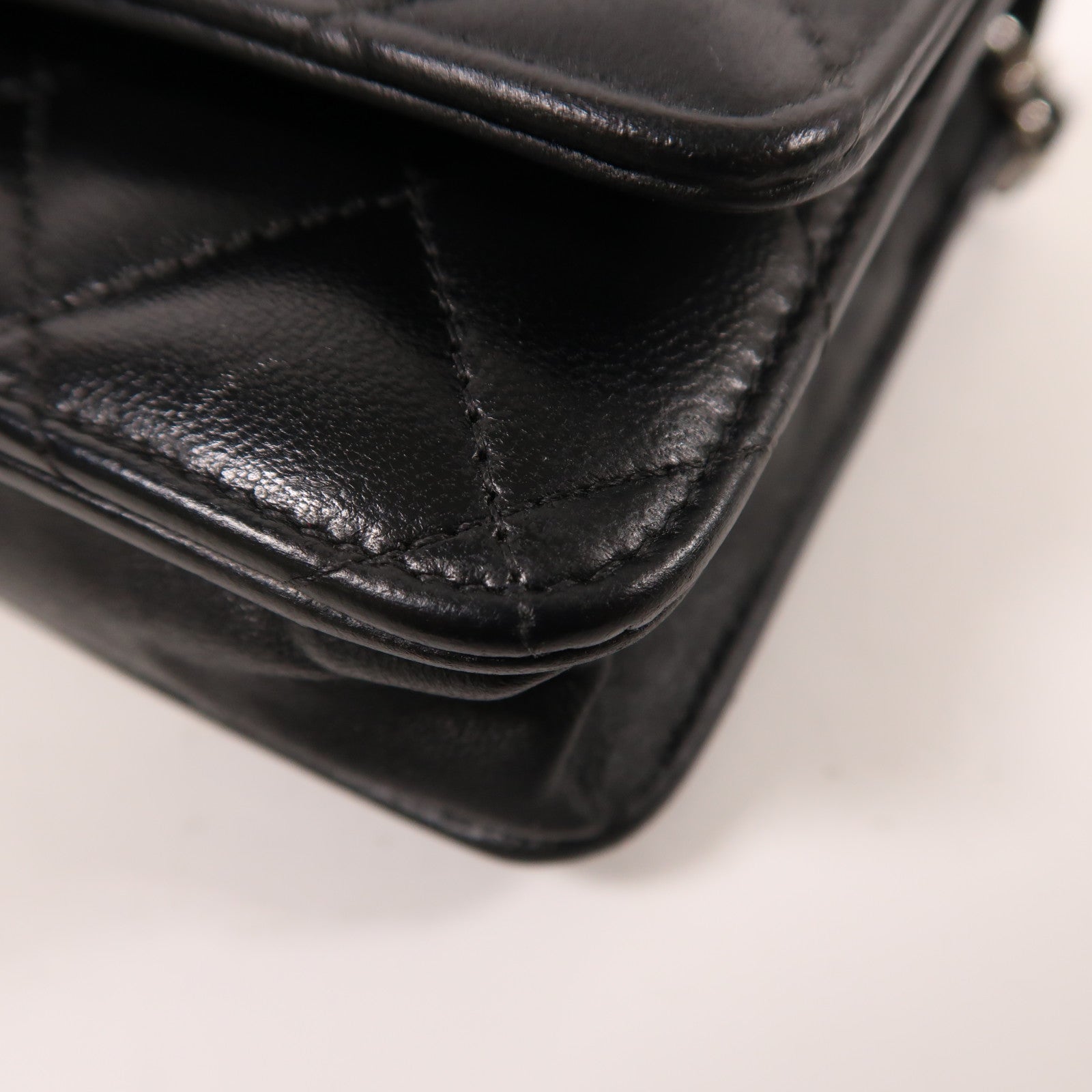 CHANEL 羊皮皮革WOC Wallet On Chain銀扣鏈帶肩背袋