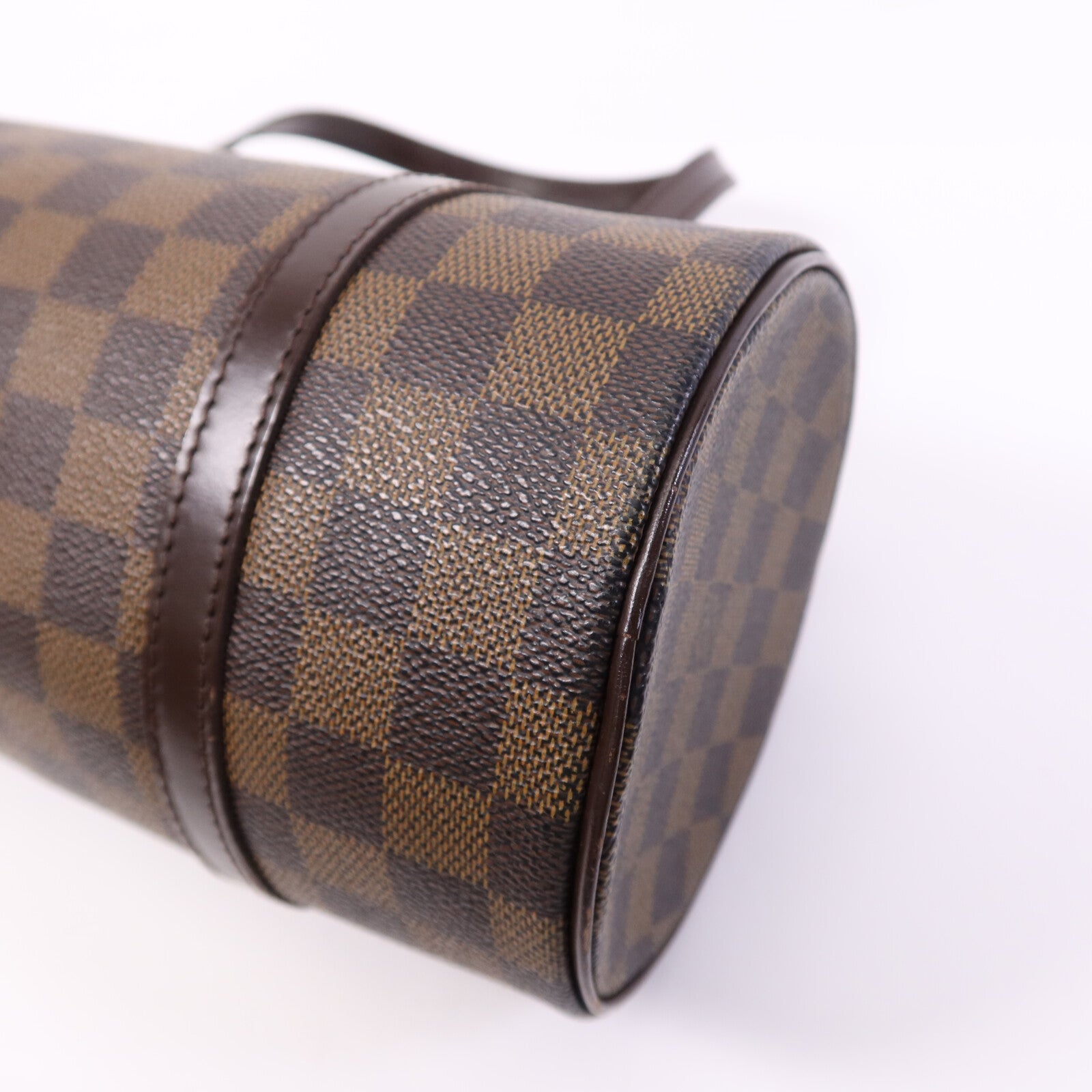 LOUIS VUITTON Damier Papillon PM金扣手挽袋