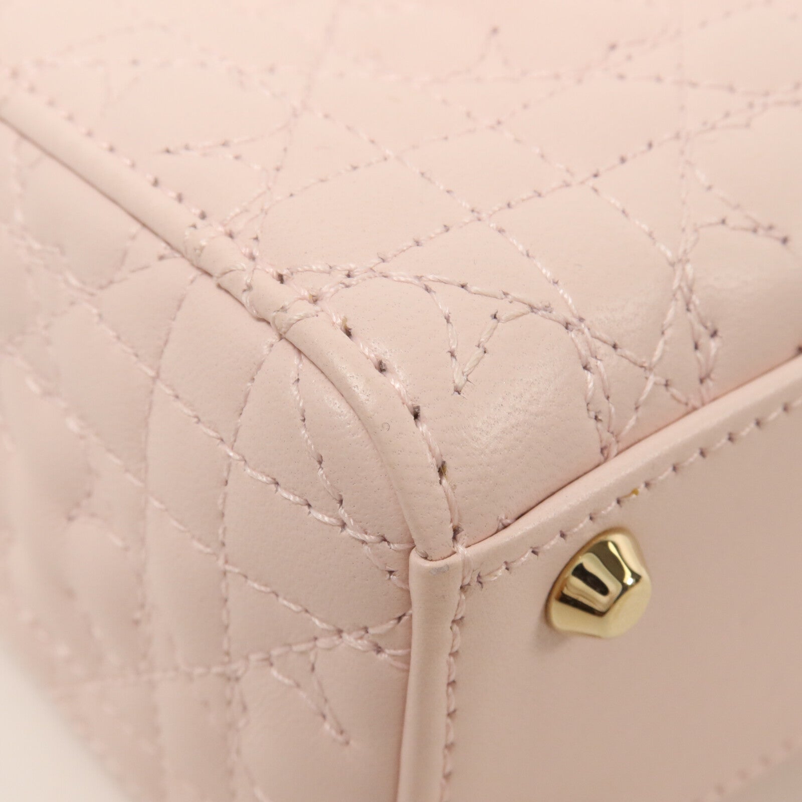 Dior 羊皮皮革Lady Dior Mini鏈帶手挽肩背兩用袋