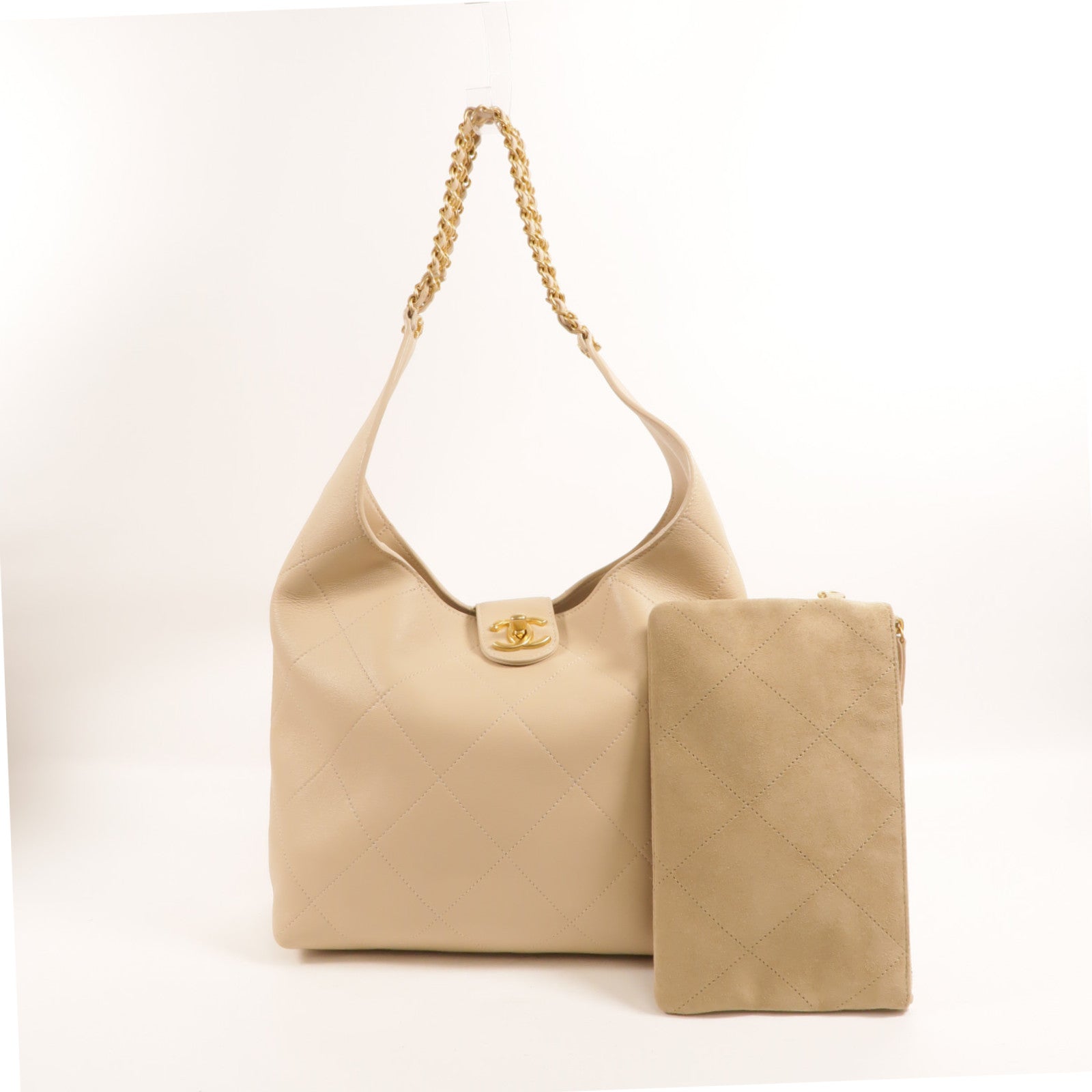 CHANEL 羊皮皮革25P Hobo Bag肩背袋