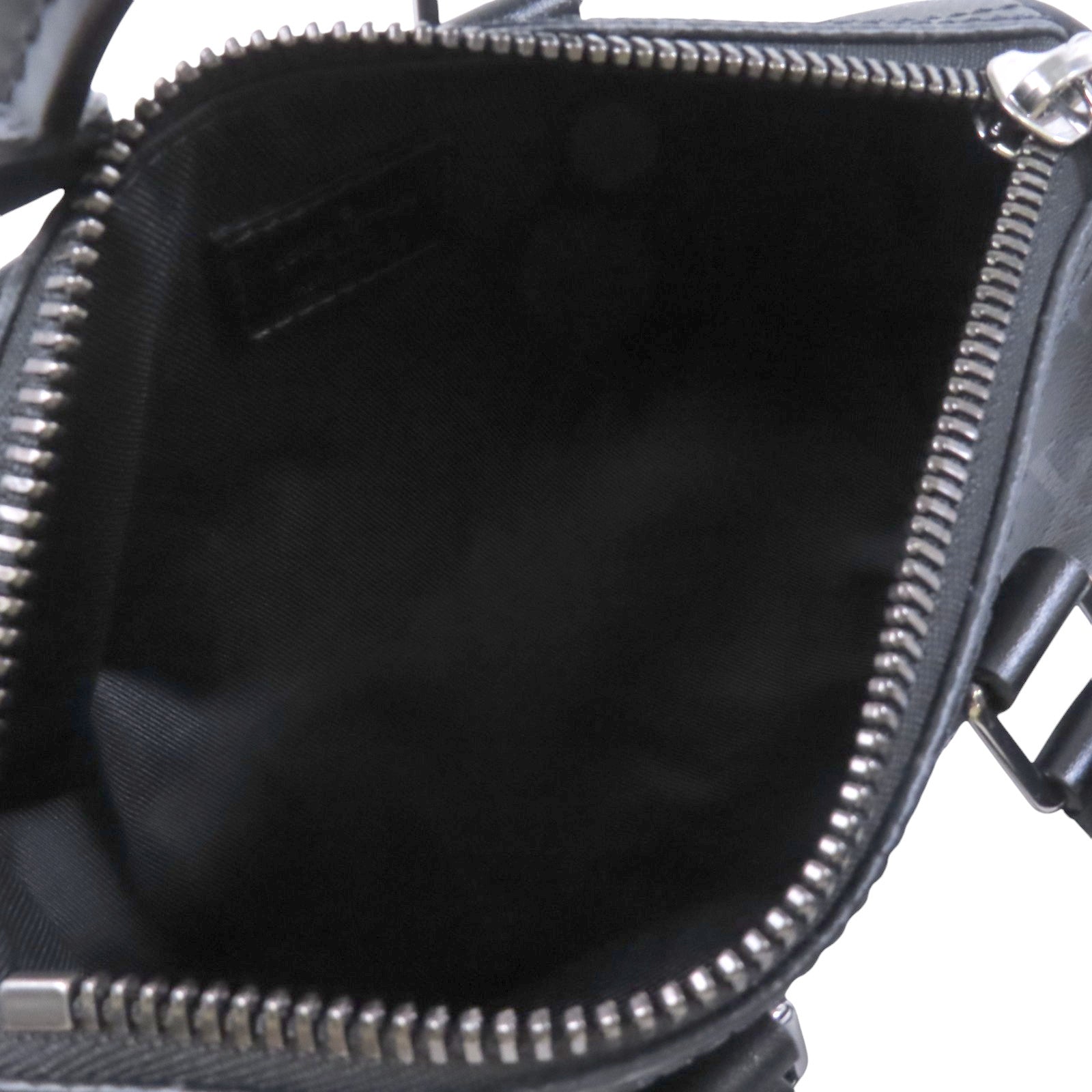 LOUIS VUITTON Monogram Eclipse Keepall XS銀扣手挽肩背兩用袋
