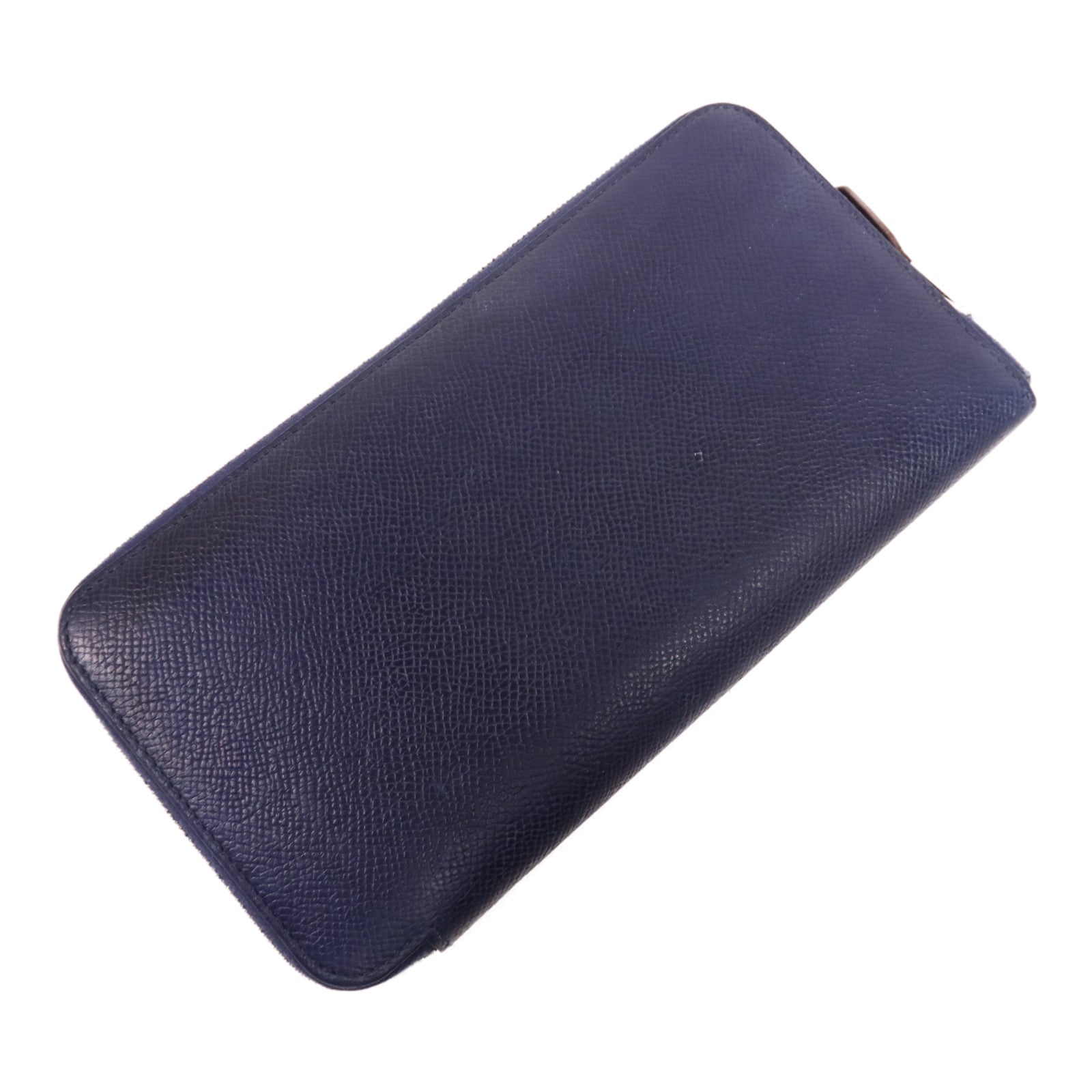 HERMES Clemence皮革Silk In Long Wallet銀扣長錢包