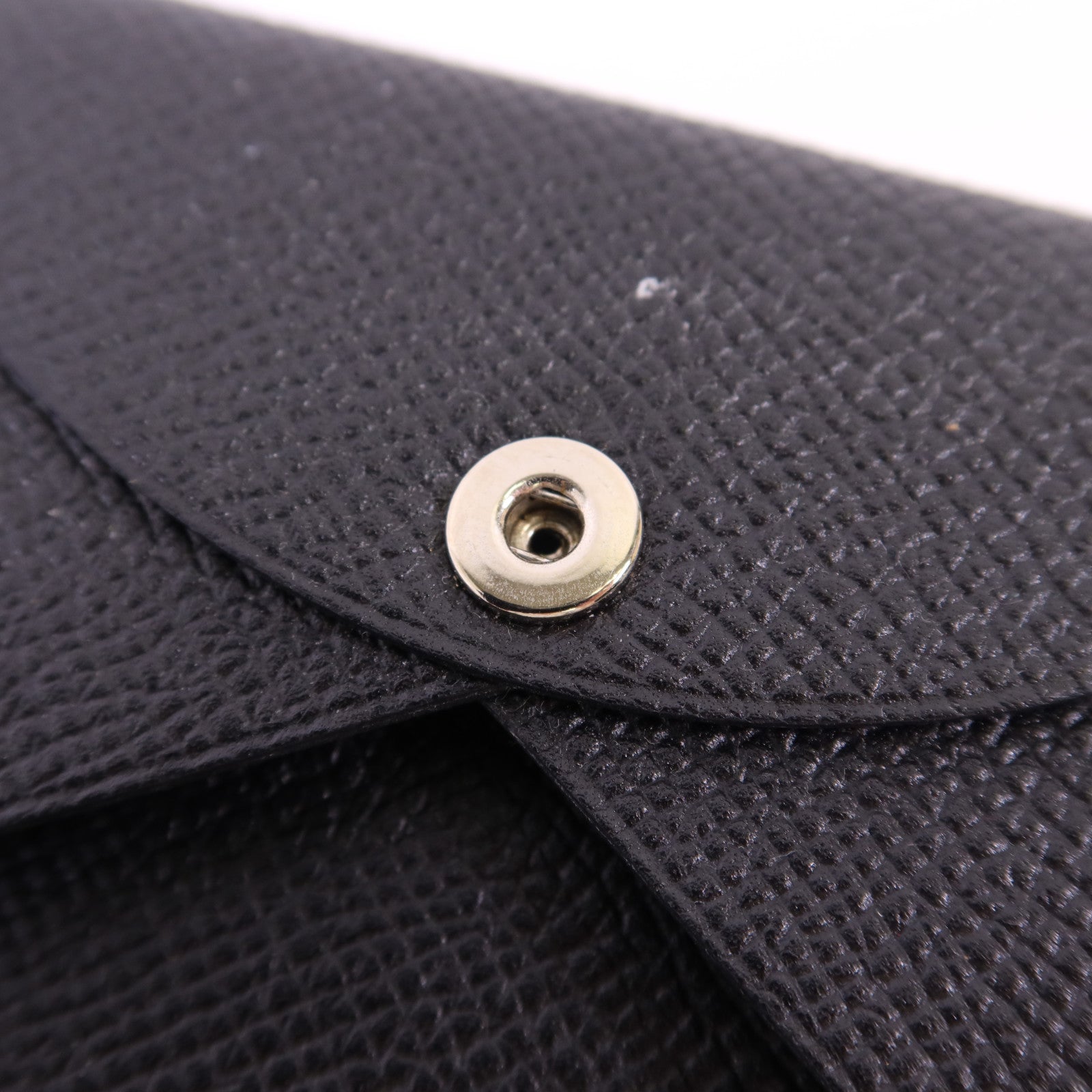 HERMES Epsom皮革Calvi銀扣卡片套