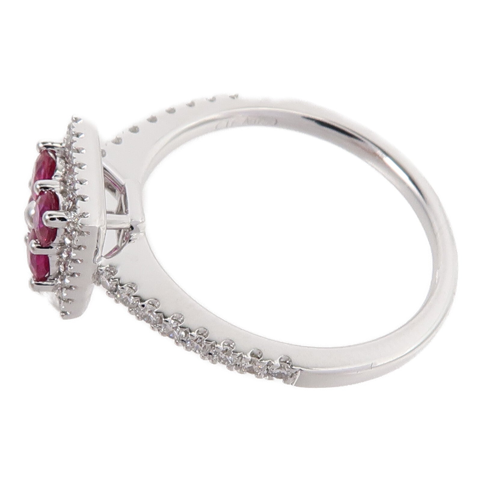 JEWELRY 18K白金Ruby Diamond Ring紅寶石鑽石戒指