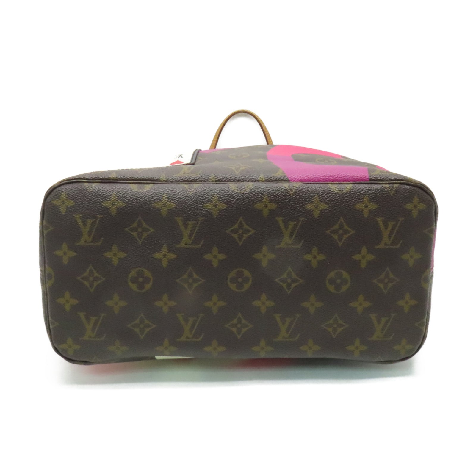 LOUIS VUITTON 【清倉大減價】Monogram Neverfull MM Poker金扣手挽袋啡色