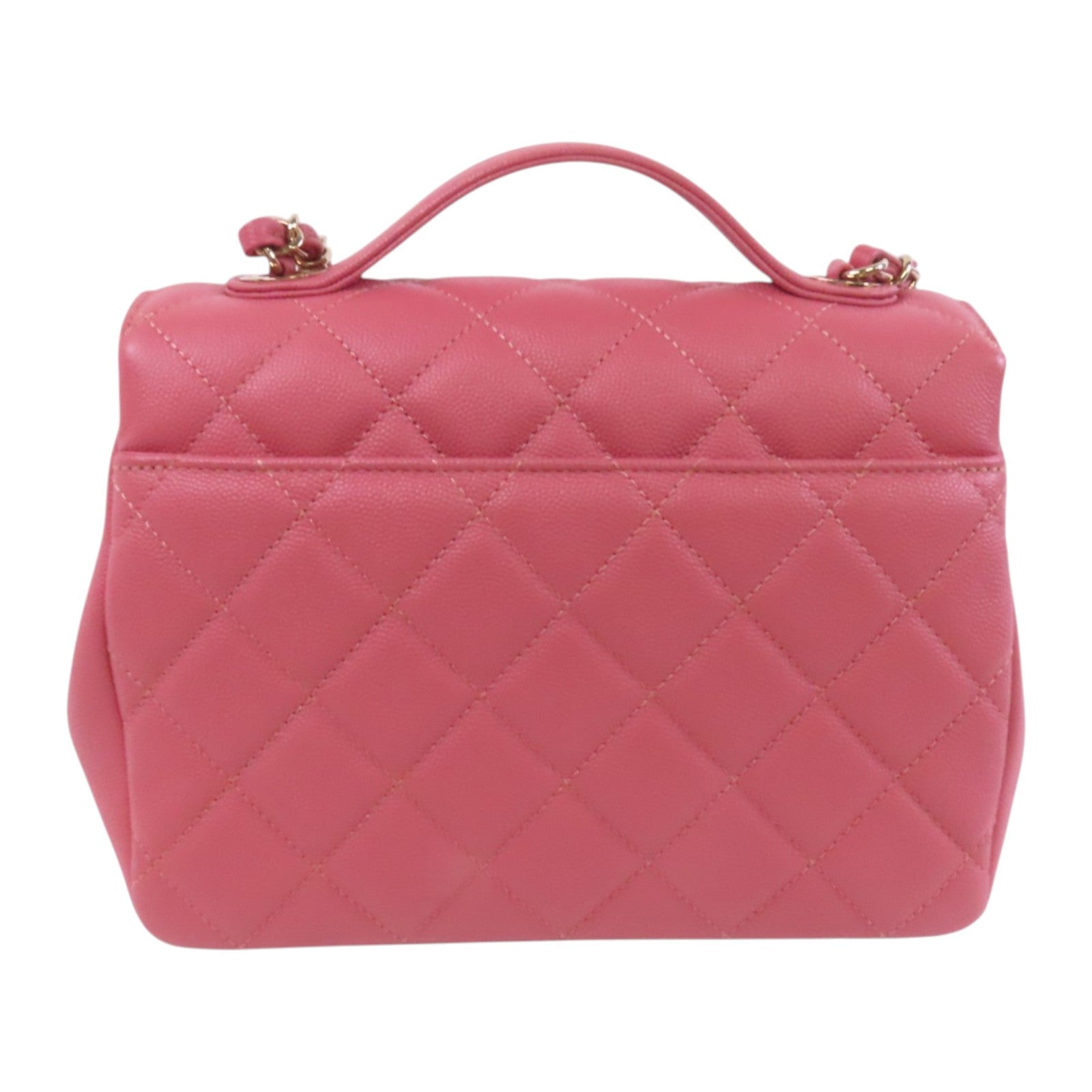 CHANEL 牛皮皮革Business Affinity金扣鏈帶手挽肩背兩用袋