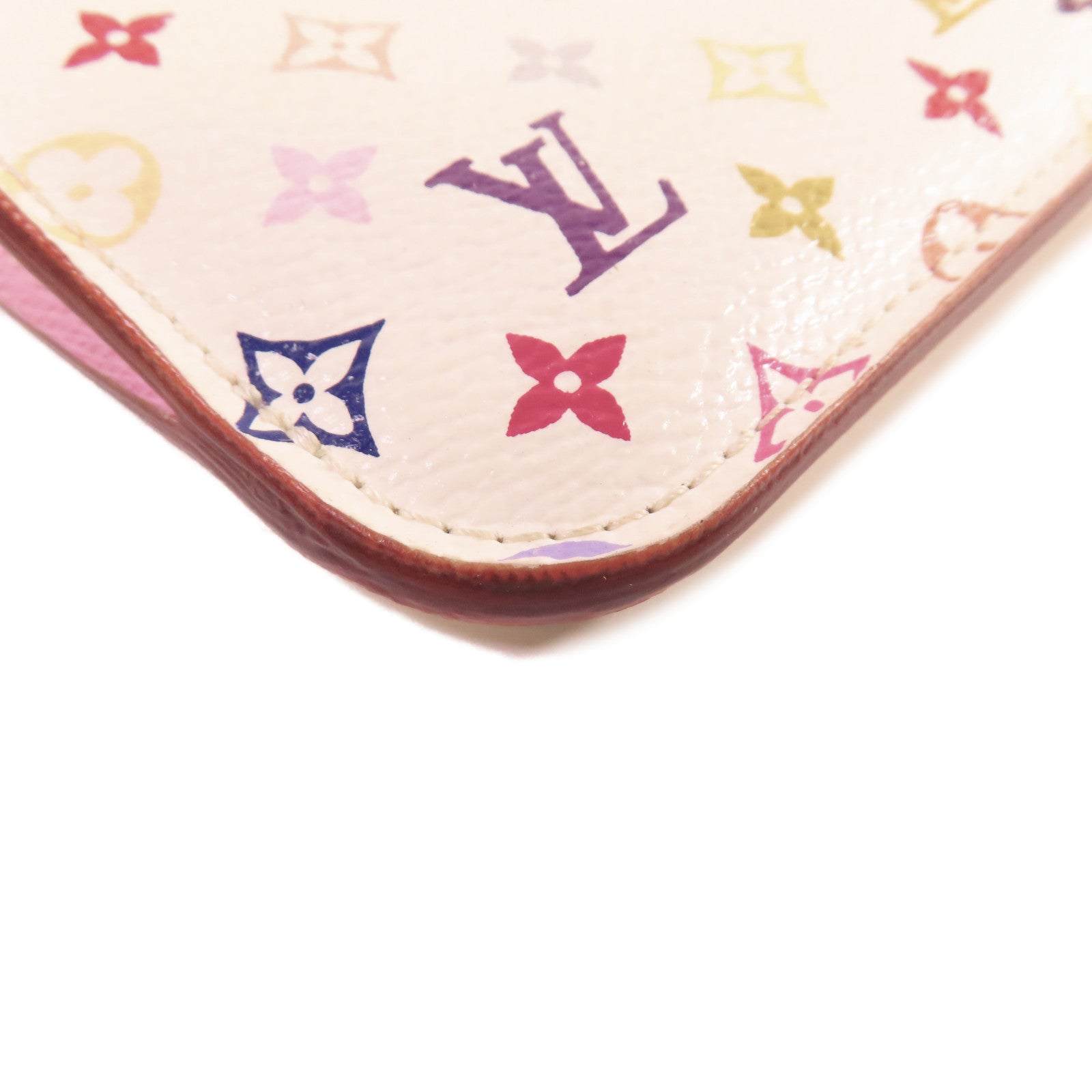 LOUIS VUITTON 【激減優惠】Monogram Multicolore Pochette Cles Key Pouch金扣零錢鑰匙包白色/彩色