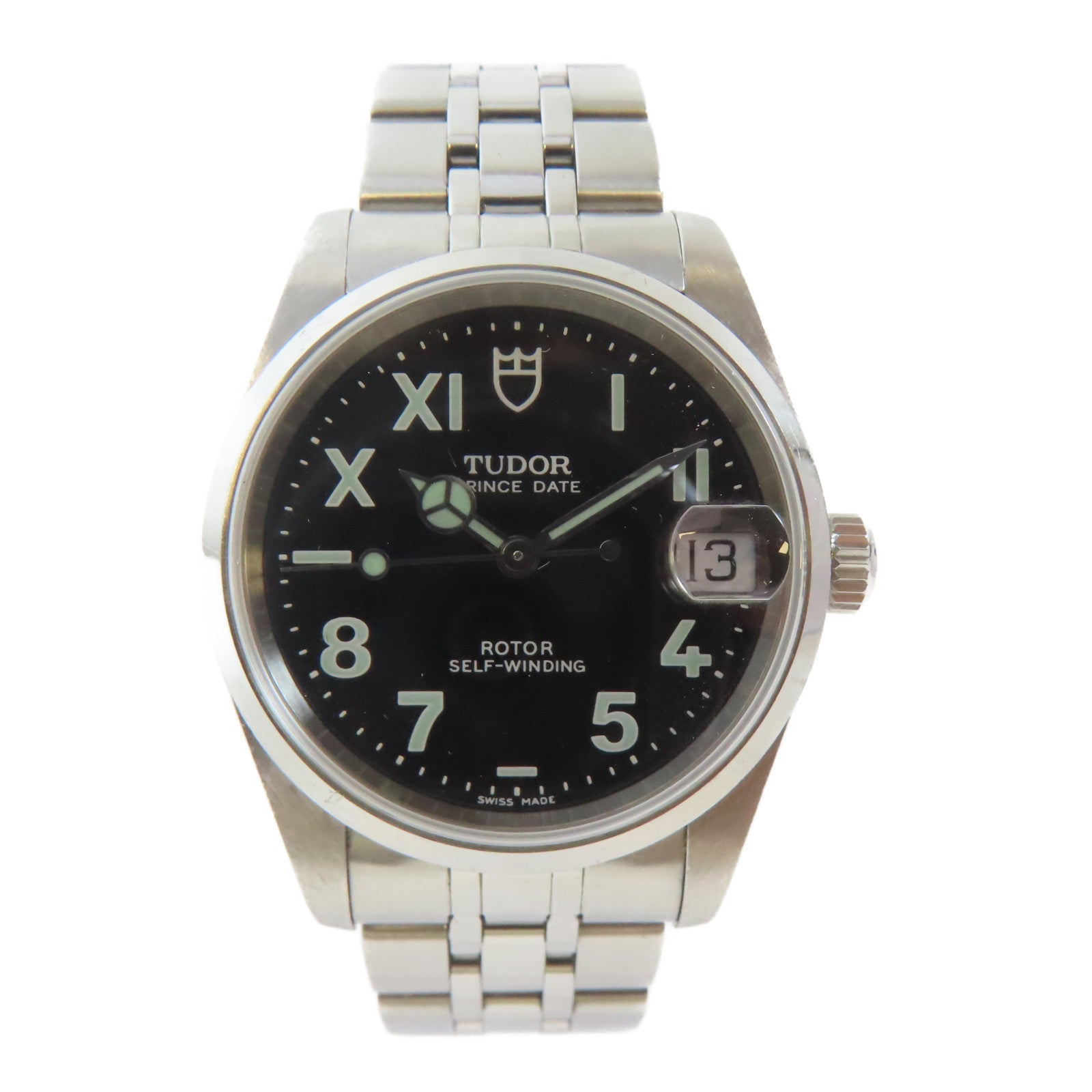 TUDOR Prince Date不鏽鋼手錶自動機芯黑色