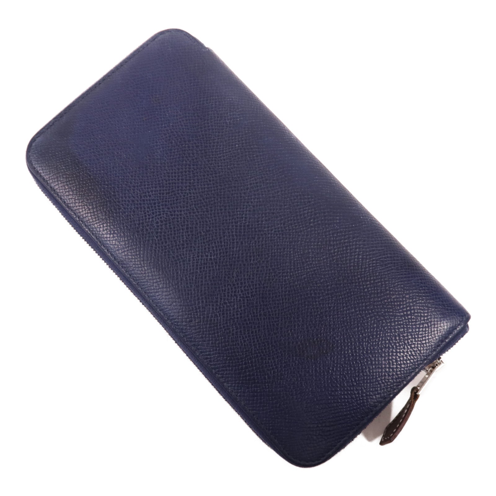 HERMES Clemence皮革Silk In Long Wallet銀扣長錢包