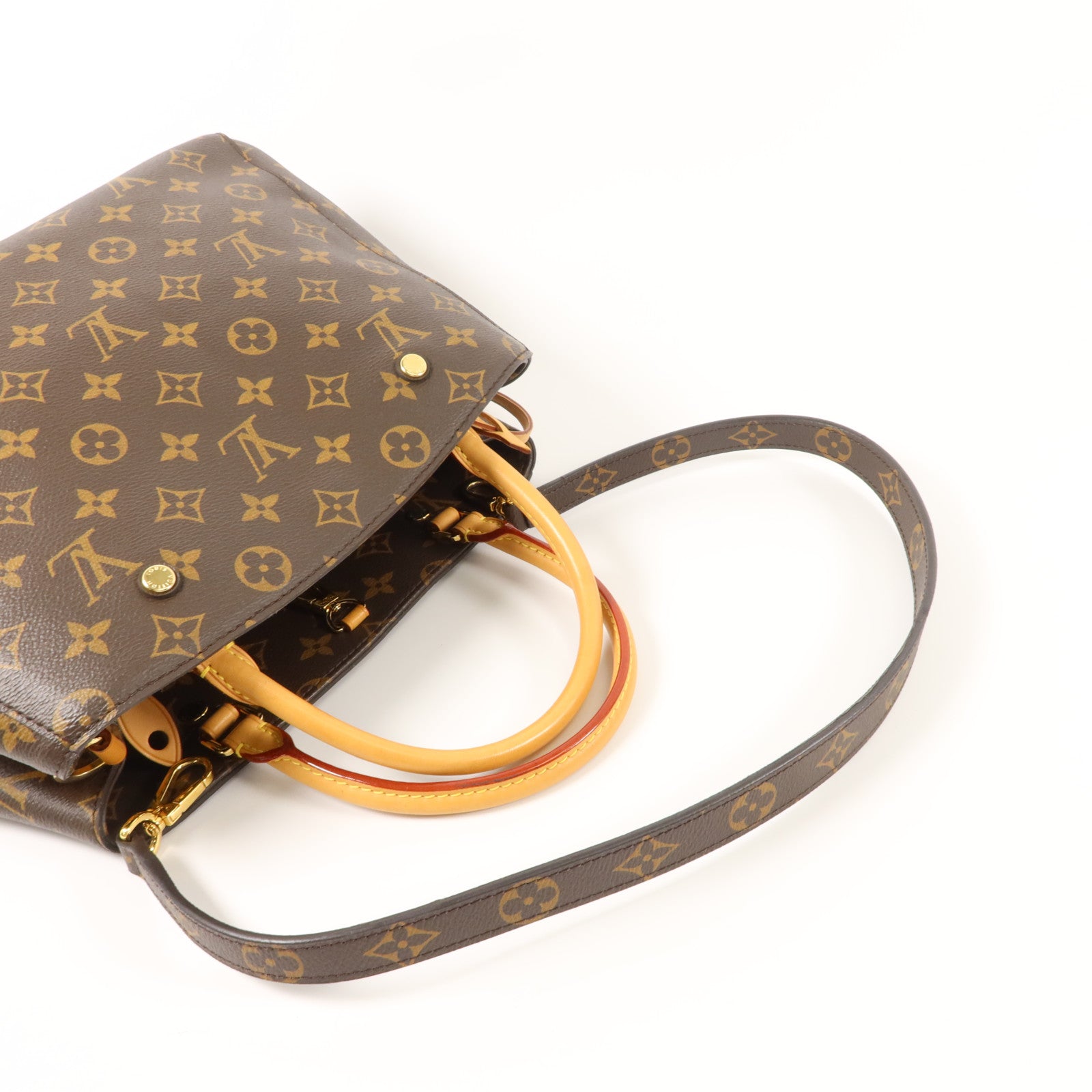 LOUIS VUITTON Monogram Montaigne MM金扣手挽肩背兩用袋
