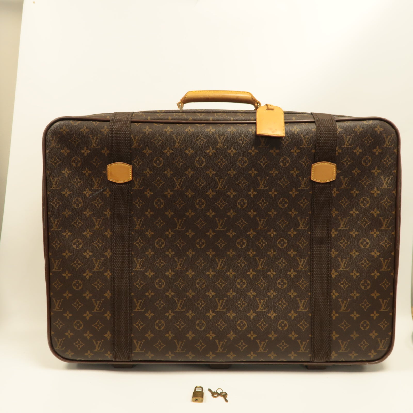 LOUIS VUITTON 【激減優惠】Monogram Satellite 70金扣行李箱啡色