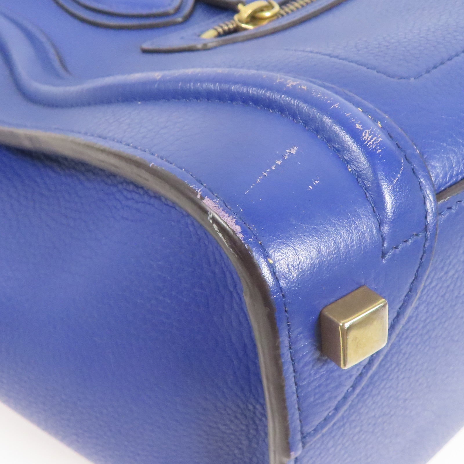 CELINE 牛皮皮革Micro Luggage金扣肩背袋