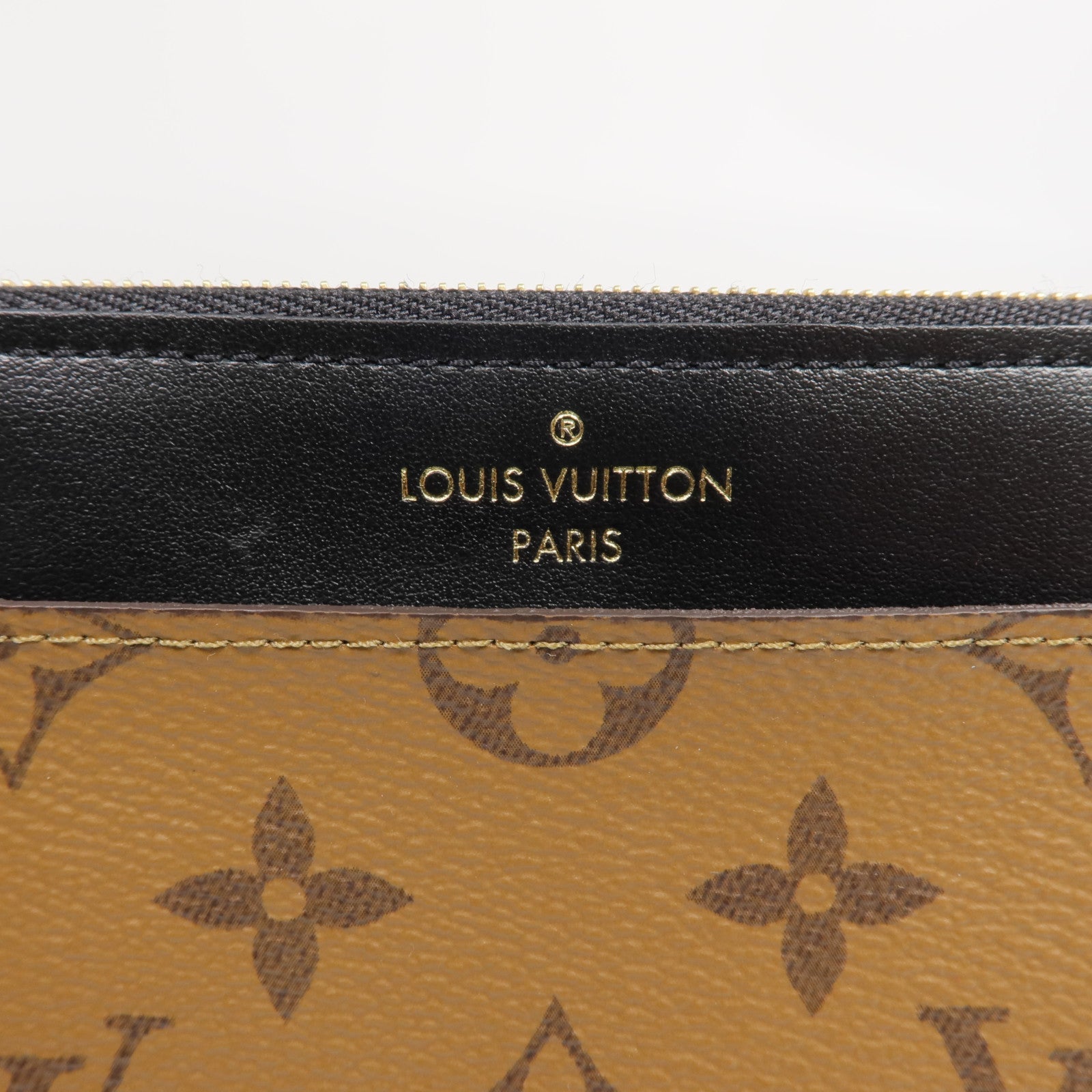 LOUIS VUITTON Monogram Reverse Slim Purse金扣長錢包