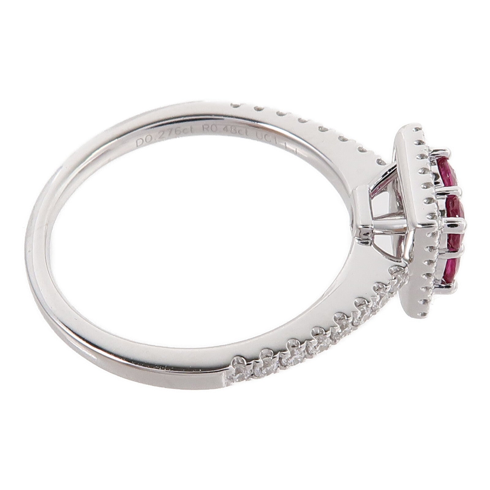 JEWELRY 18K白金Ruby Diamond Ring紅寶石鑽石戒指