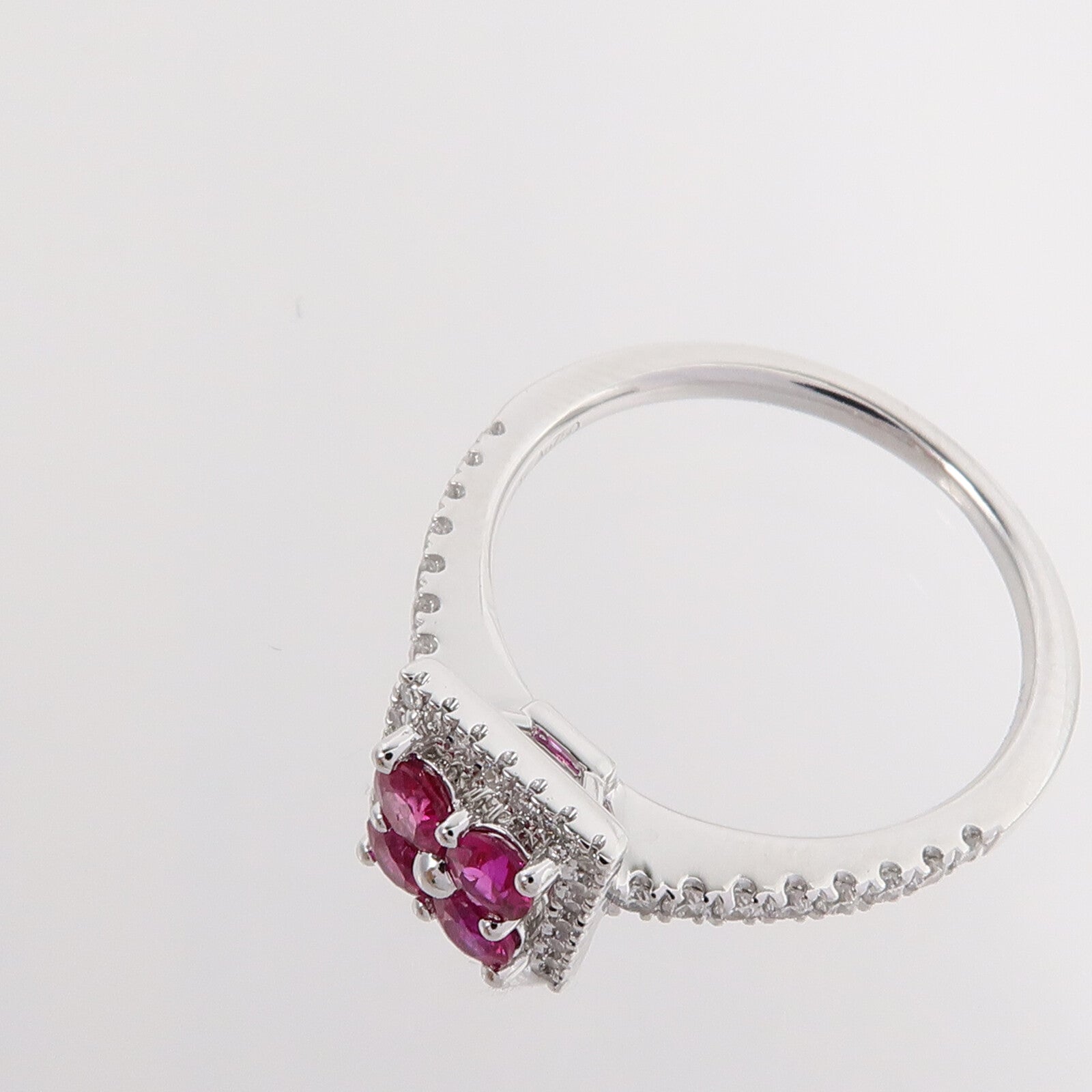 JEWELRY 18K白金Ruby Diamond Ring紅寶石鑽石戒指