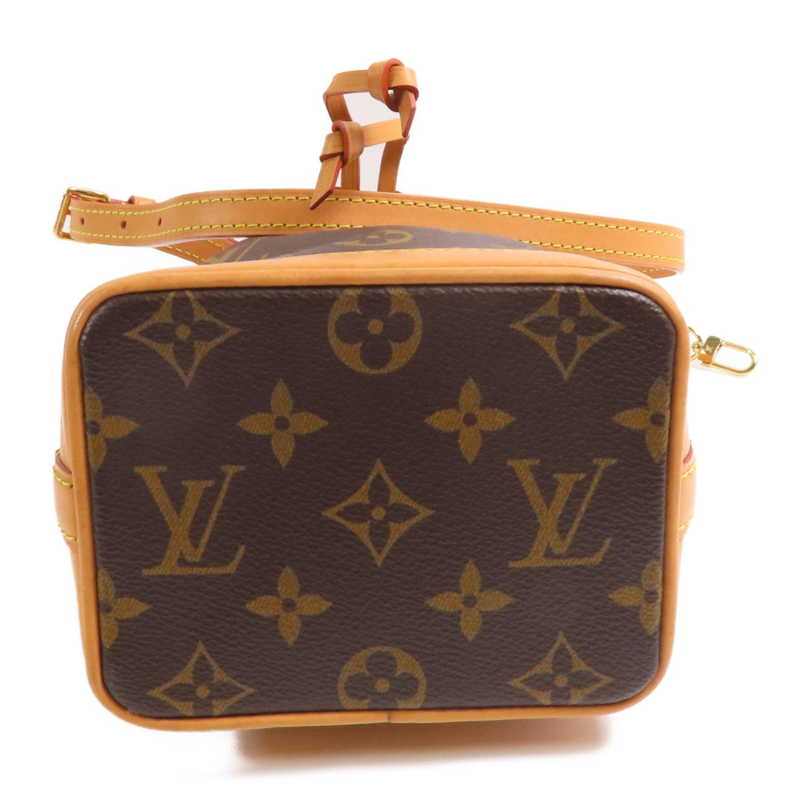LOUIS VUITTON LV GHW Nano Noe 2way Handbag M81266 Monogram Brown