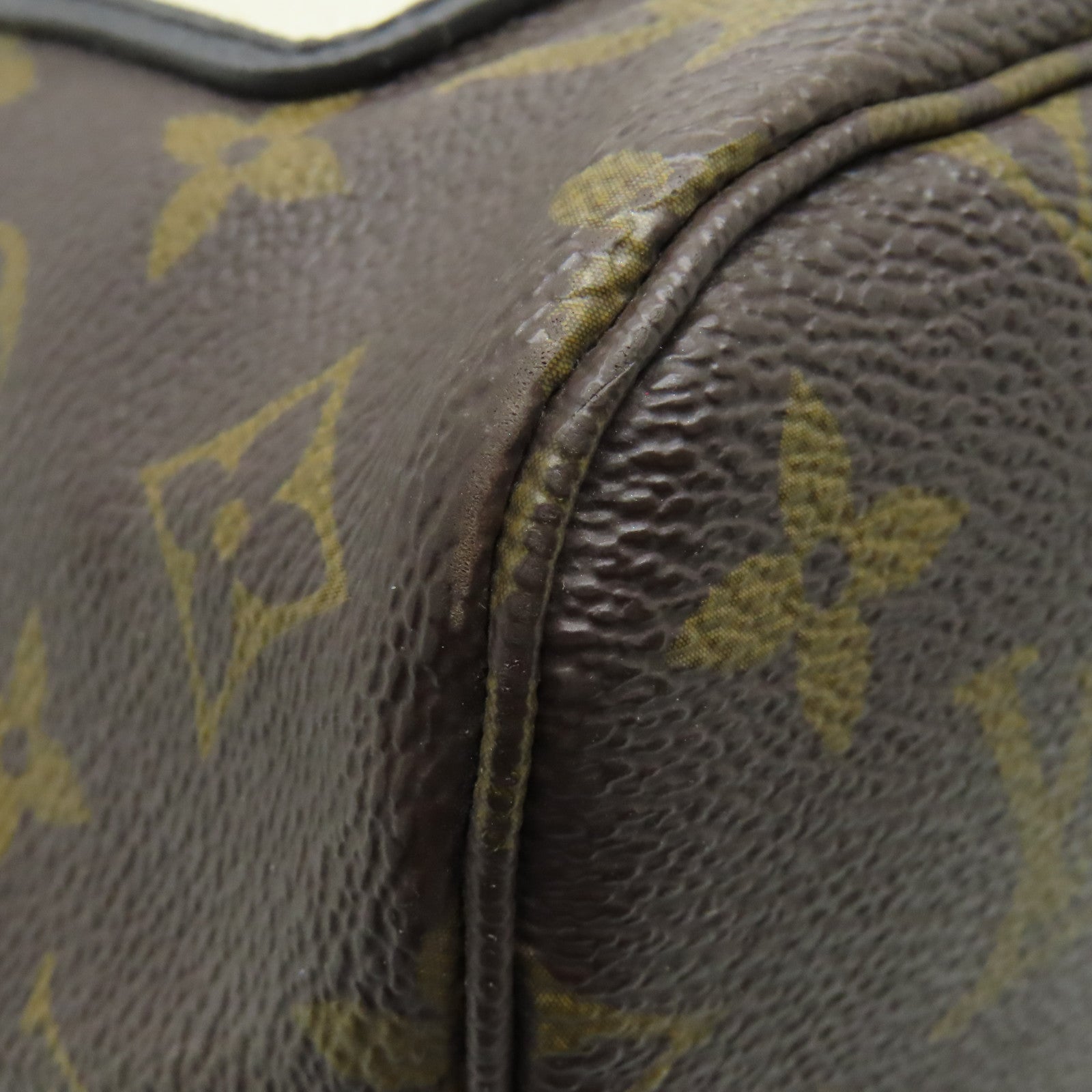 LOUIS VUITTON 【清倉大減價】Monogram Neverfull MM Poker金扣手挽袋啡色