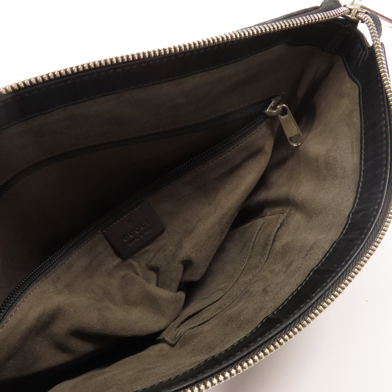 GUCCI GG SHW Shoulder Bag Calfskin Leather 406408 Black