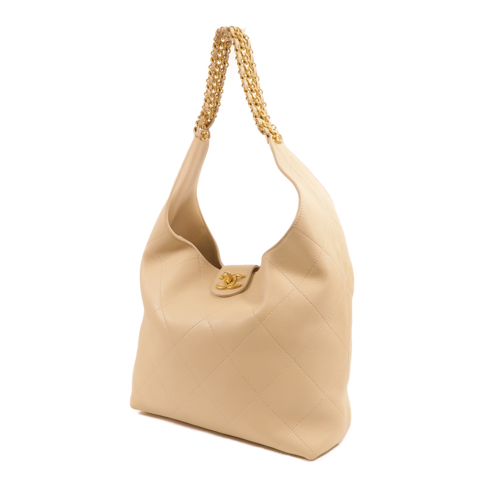 CHANEL 羊皮皮革25P Hobo Bag肩背袋