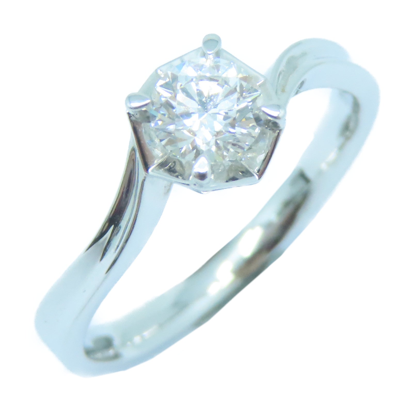 JEWELRY 【激減優惠】18K白金Diamond Ring0.41ct鑽石戒指US#6