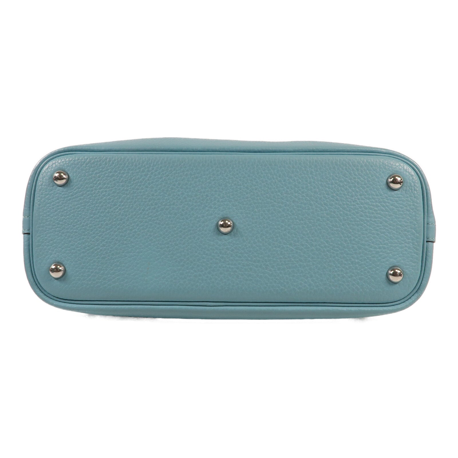 HERMES Clemence皮革Bolide 31銀扣手挽肩背兩用袋3P Bleu Atoll