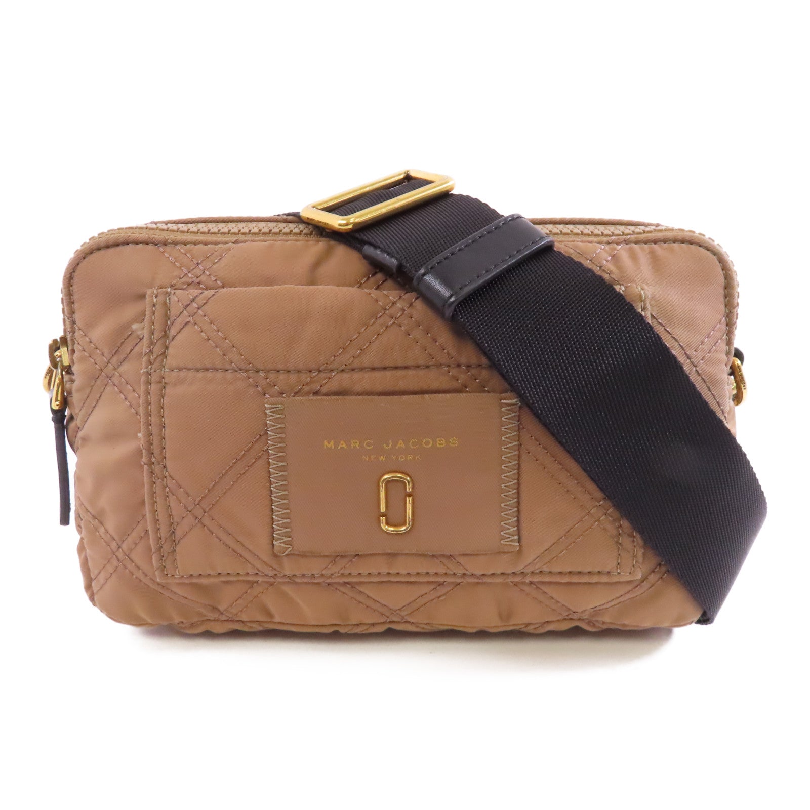 MARC JACOBS 尼龍Shoulder Bag金扣肩背袋啡色
