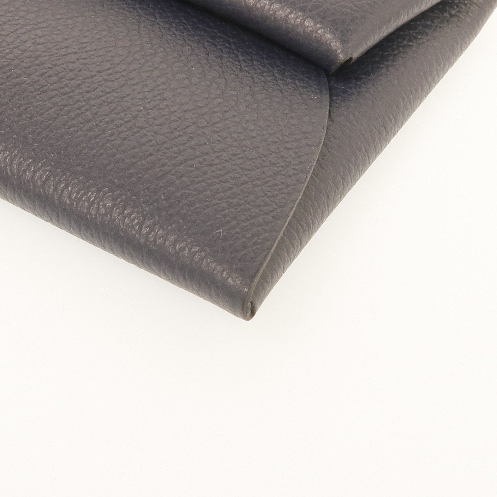 HERMES Evercolor皮革Bastia Change Purse銀扣零錢包Bleu Nuit