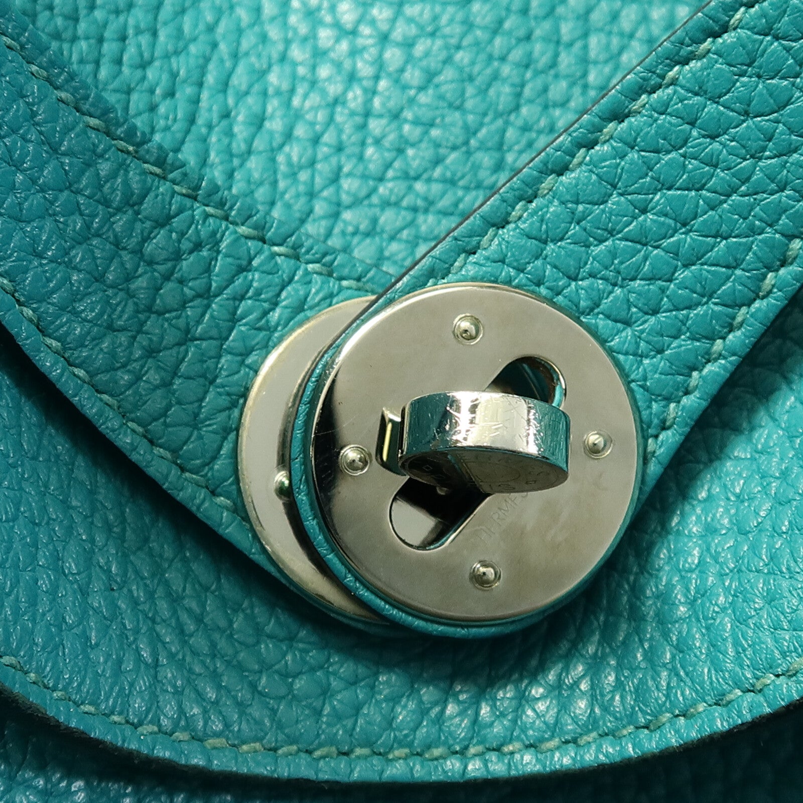 HERMES 皮革Lindy 26手挽肩背兩用袋Bleu Paon