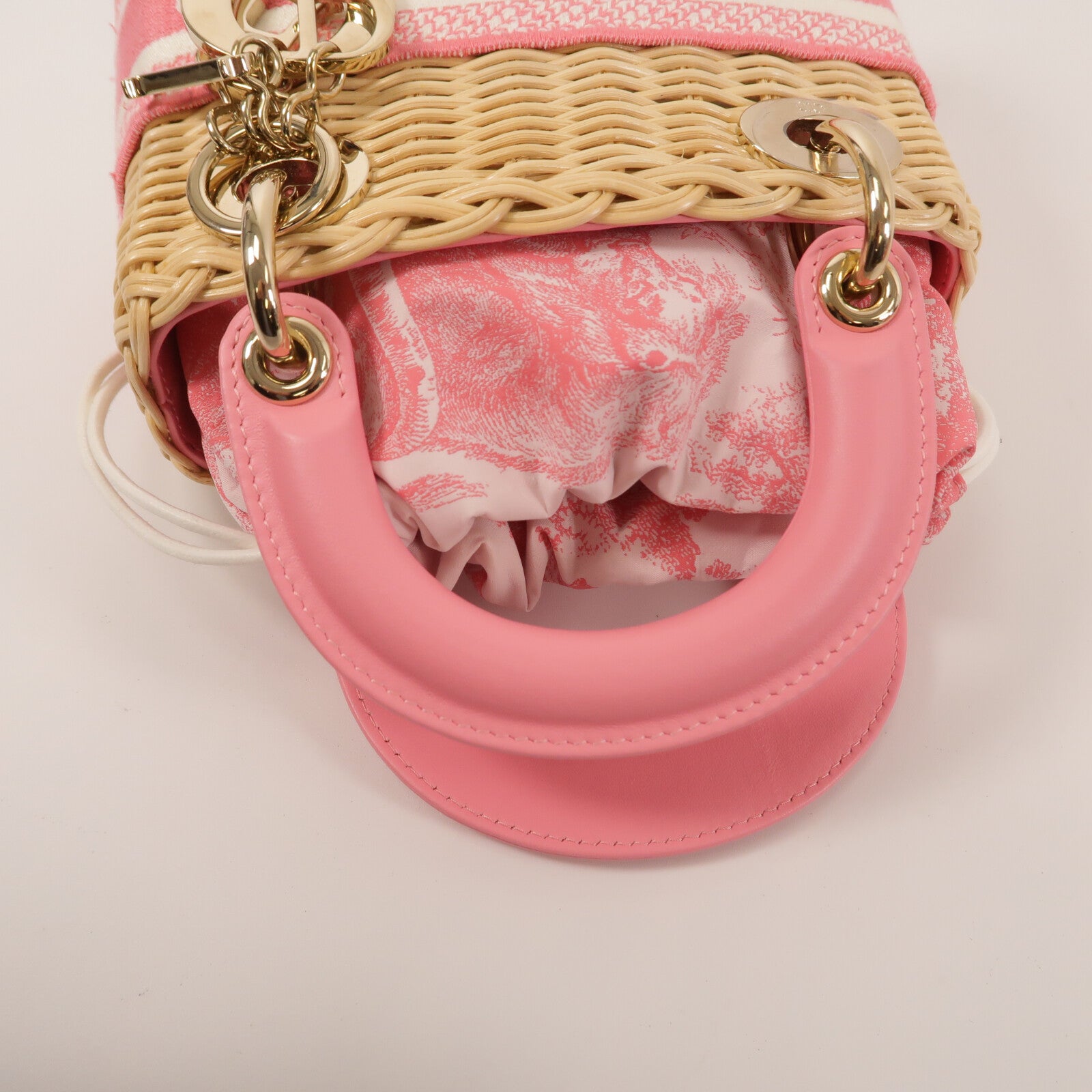 Dior 藤料Wicker Dioriviera Lady Dior手挽肩背兩用袋