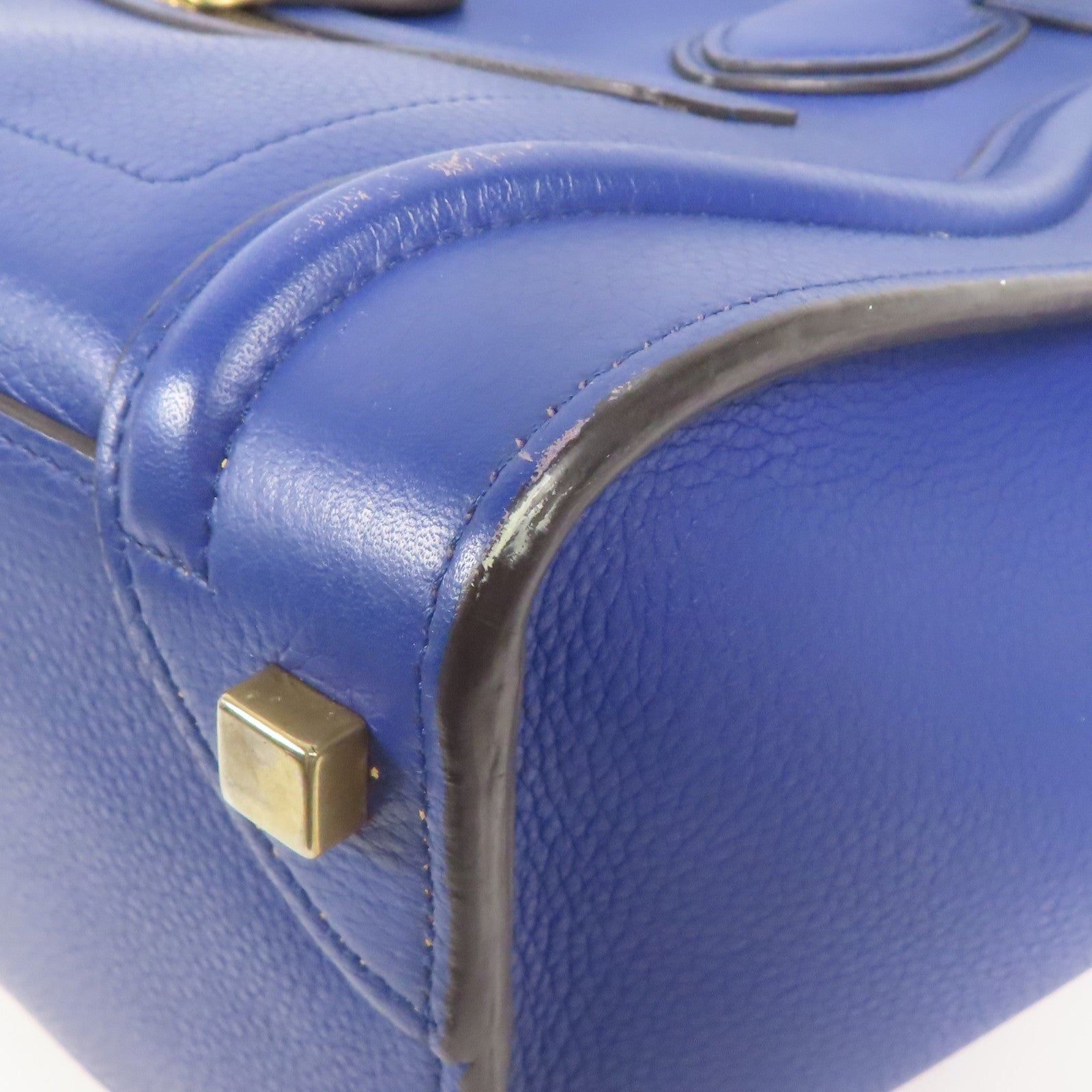CELINE 牛皮皮革Micro Luggage金扣肩背袋