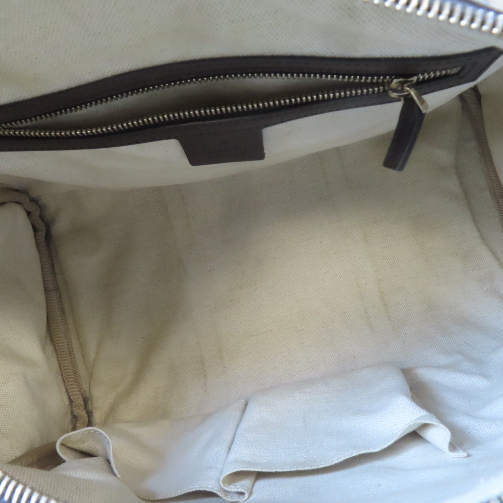 GUCCI 帆布Crossbody Bag金扣手挽肩背兩用袋啡色