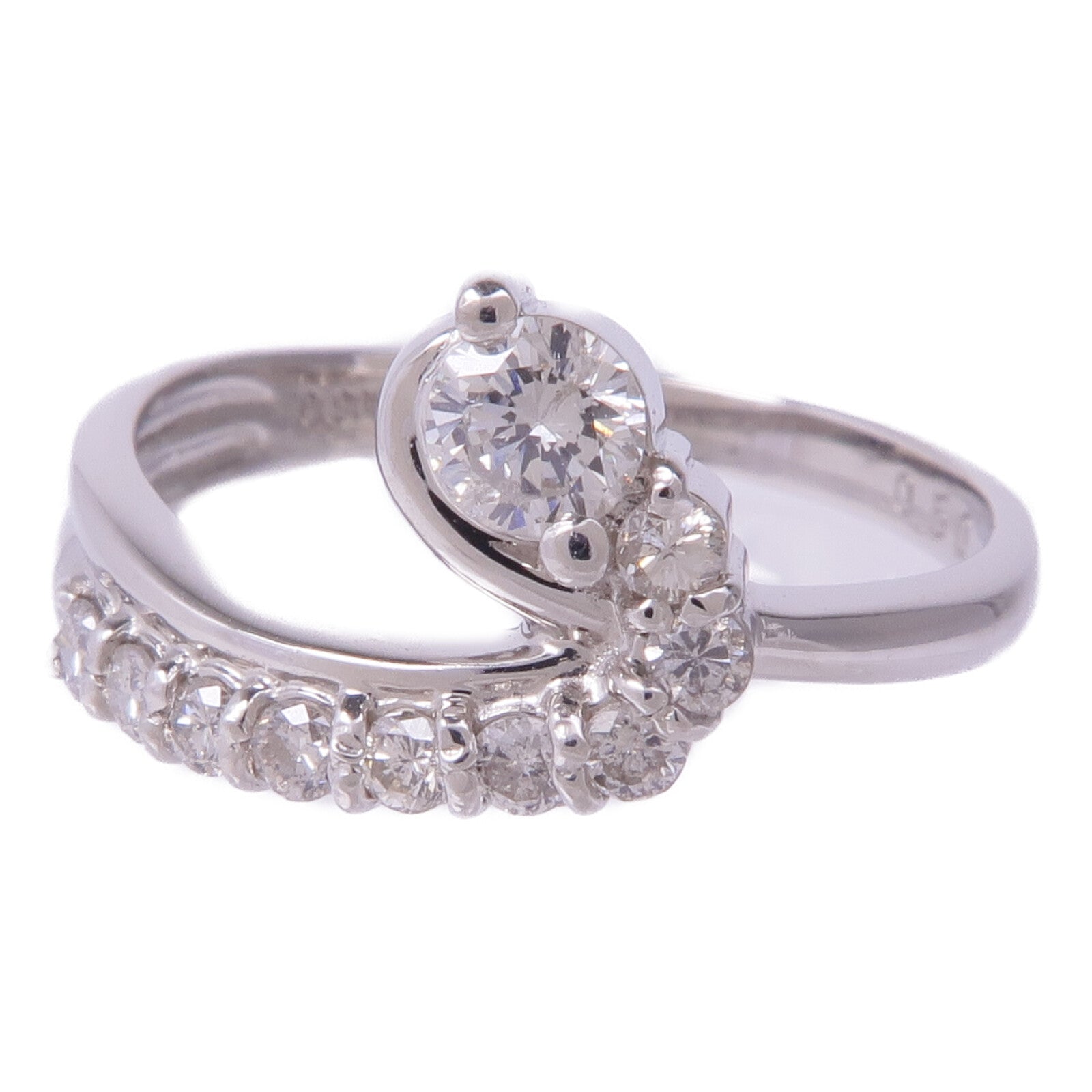 JEWELRY 【激減優惠】PT900鉑金Diamond Ring鑽石戒指US#7.5