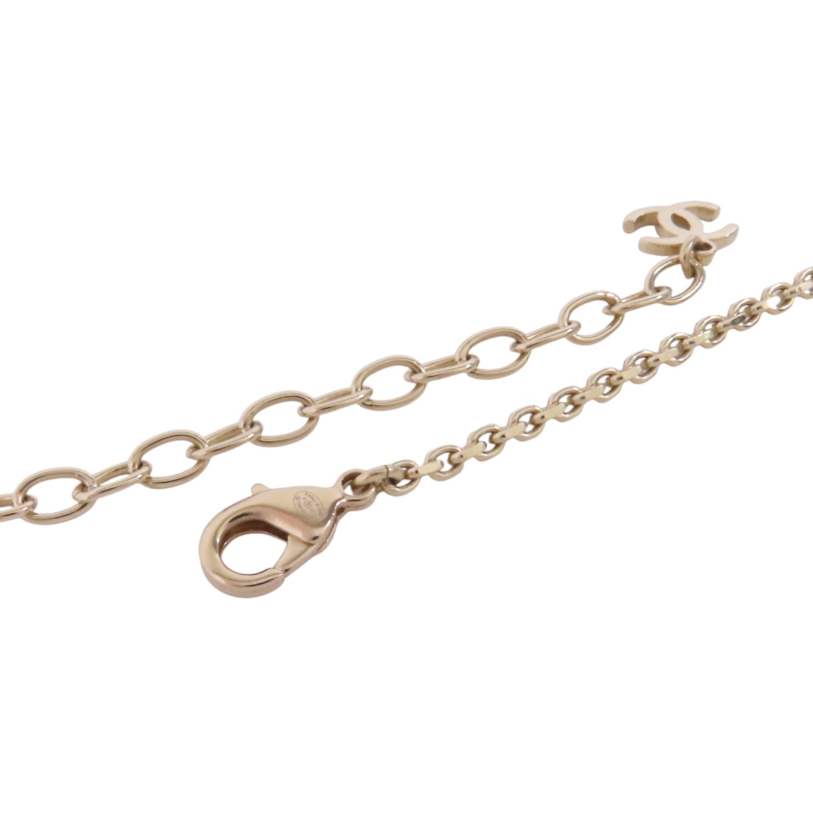 CHANEL 金屬/仿珍珠/PVC Necklace金扣項鏈