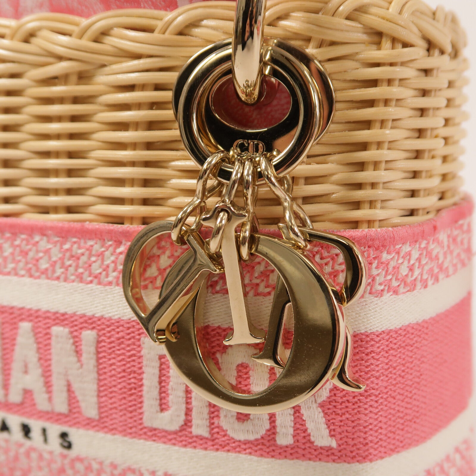Dior 藤料Wicker Dioriviera Lady Dior手挽肩背兩用袋
