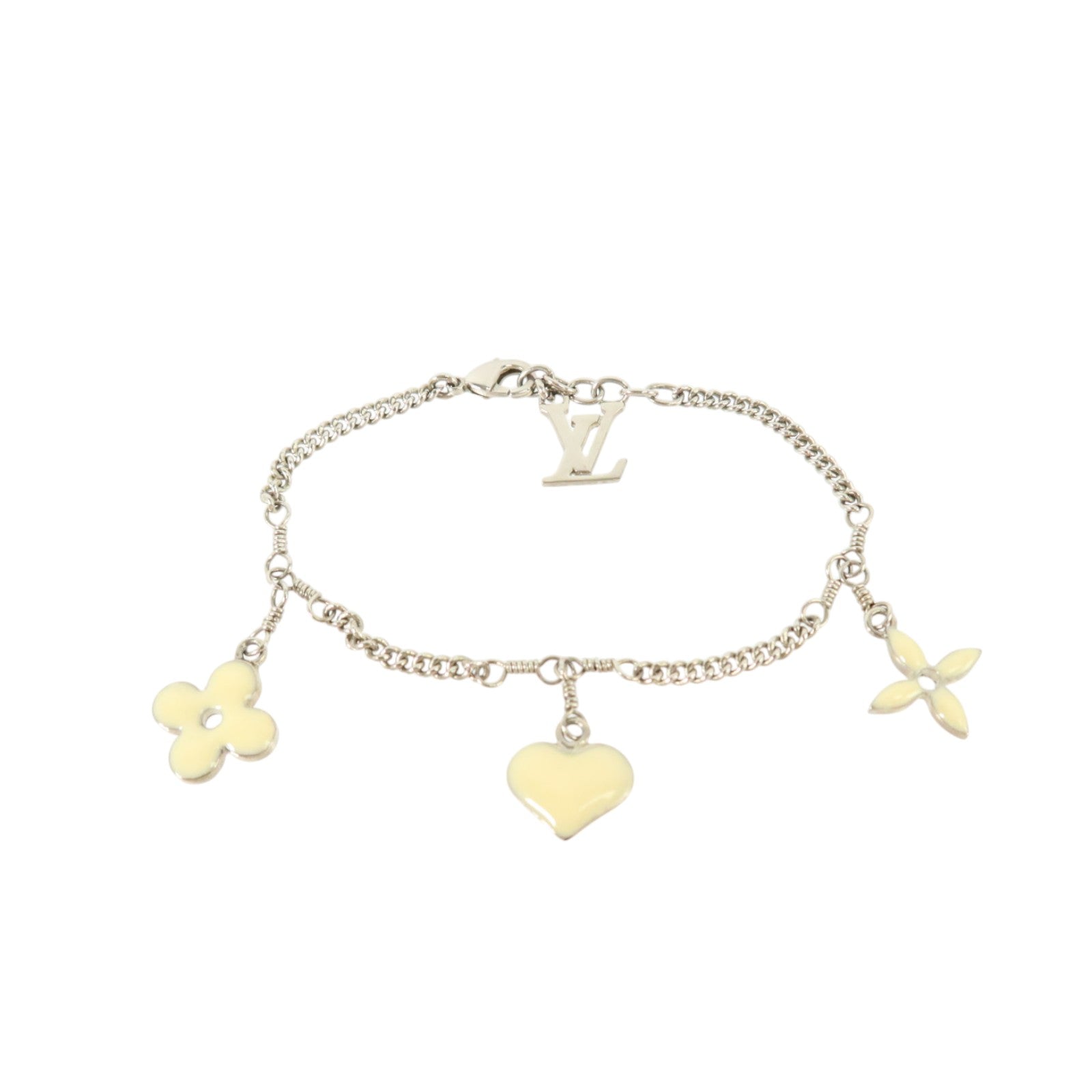 LOUIS VUITTON 金屬/PVC Bracelet Sweet Monogram銀扣手鏈