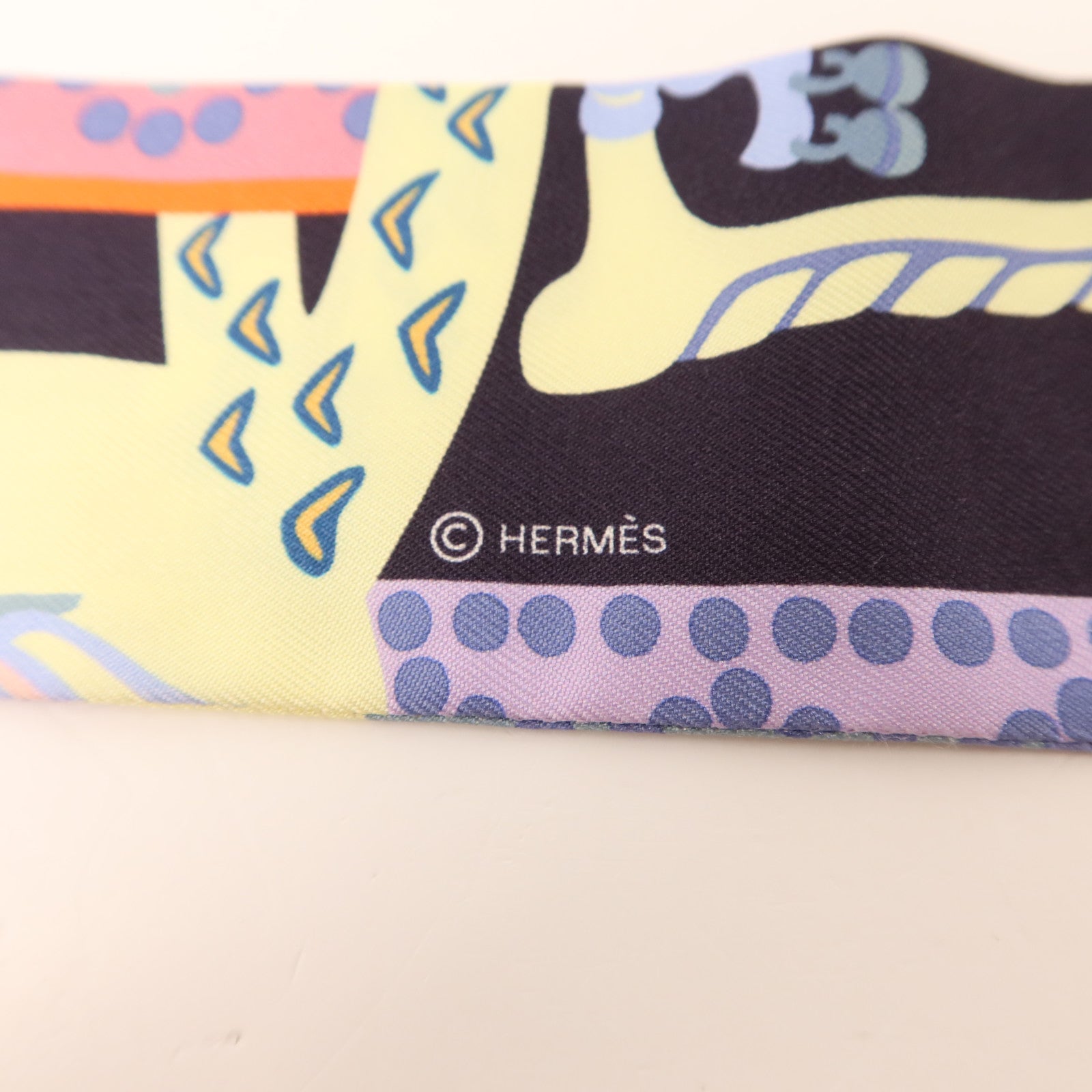 HERMES 絲質Twilly絲巾