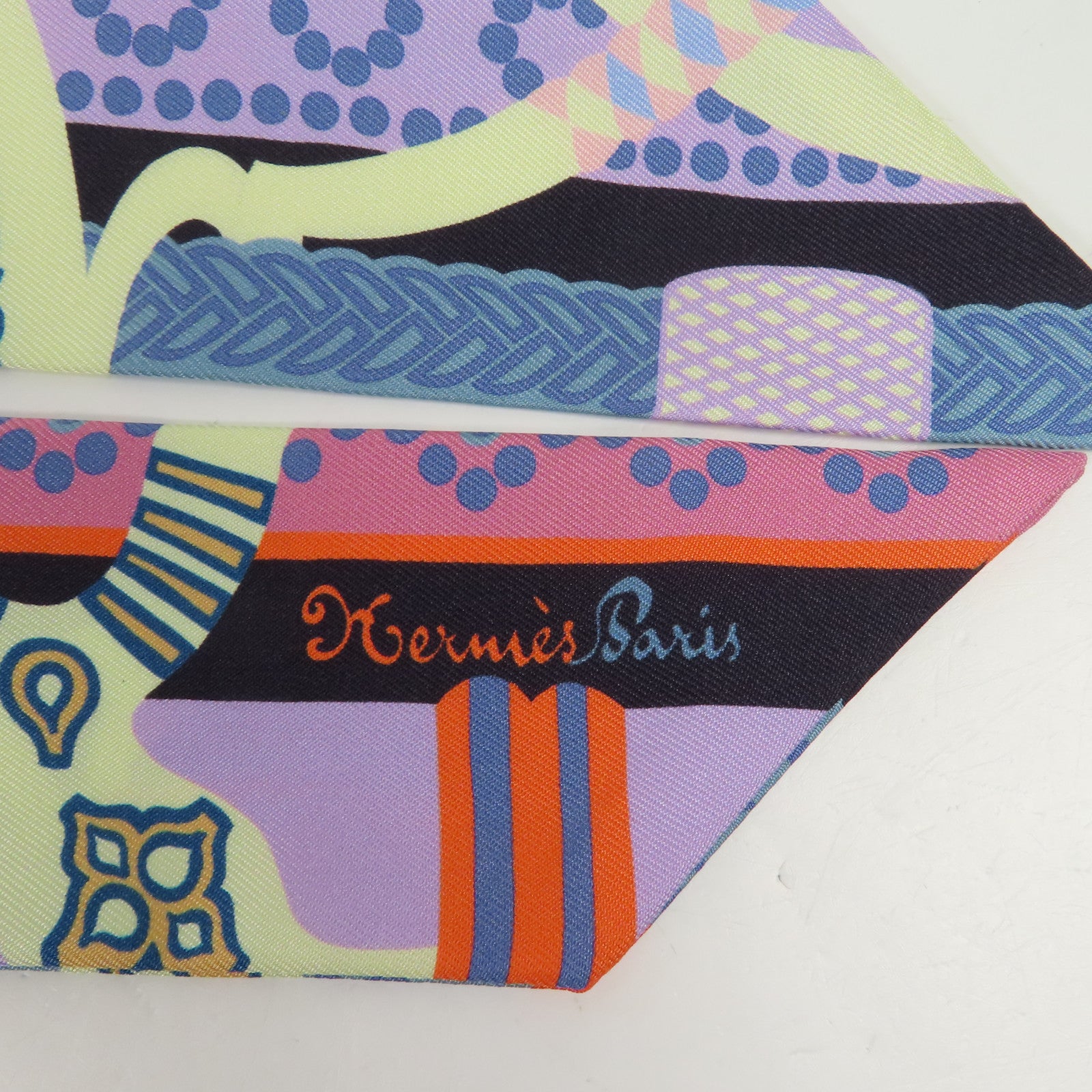 HERMES 絲質Twilly絲巾
