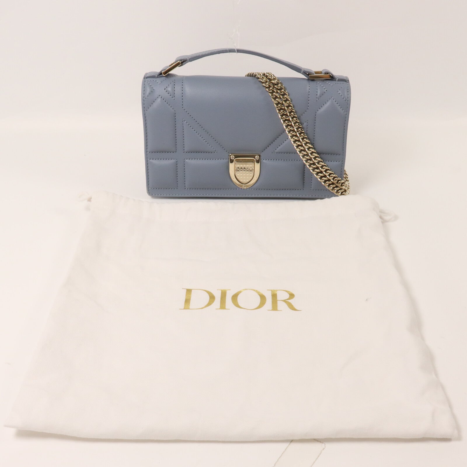 Dior 羊皮皮革Diorama Wallet On Chain鏈帶肩背袋