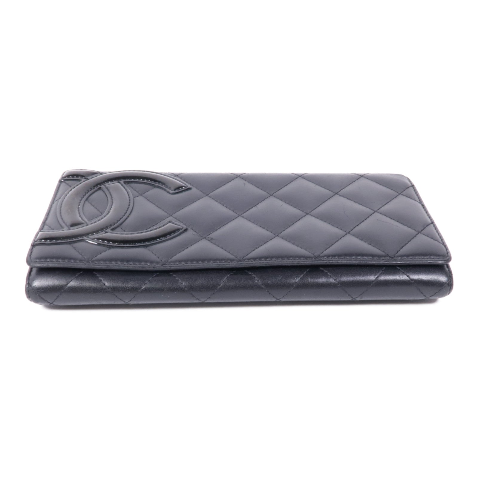 CHANEL 牛皮皮革Cambon Long Wallet銀扣長錢包