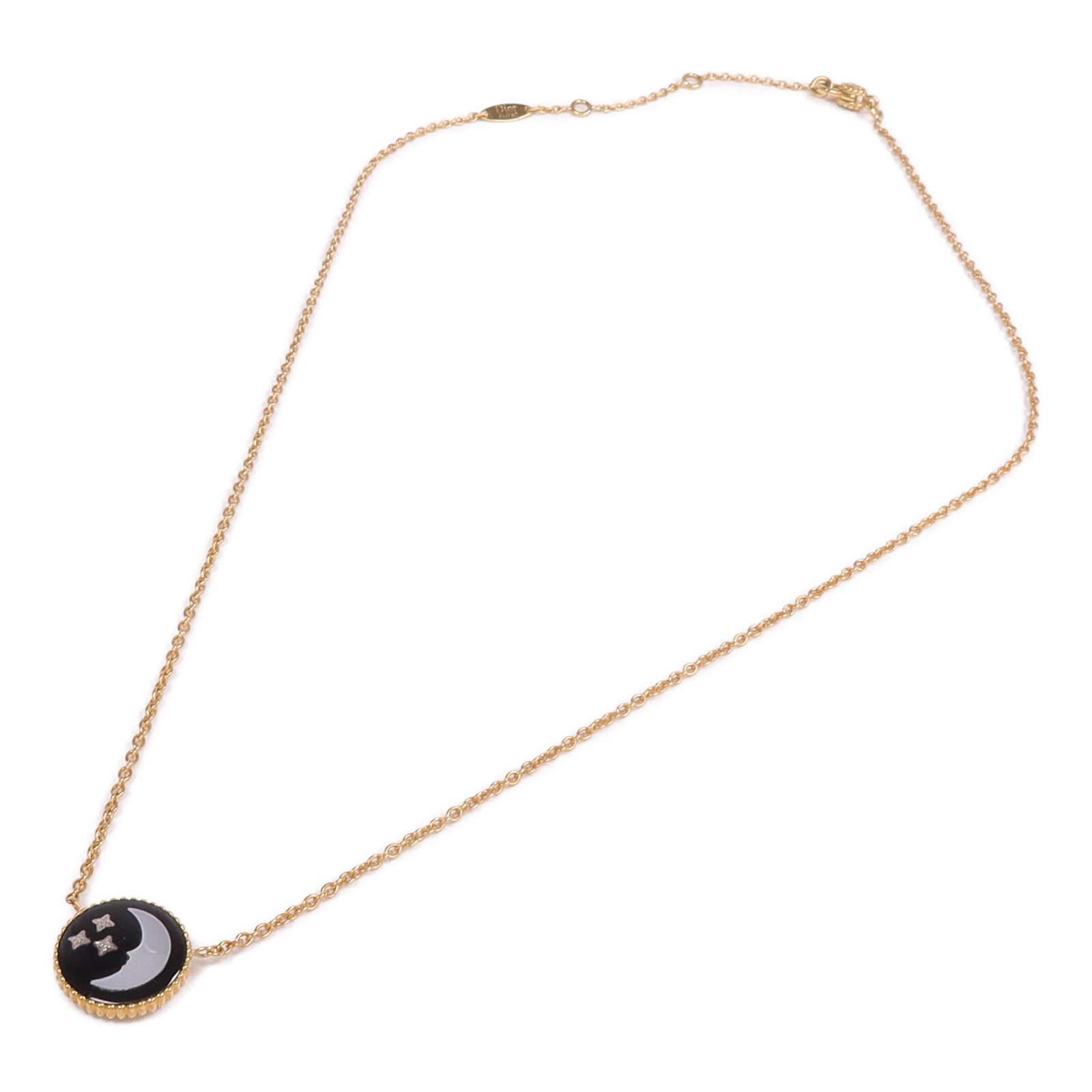 Dior 18K黃金/白金Rose Celeste Necklace鑽石/珍珠母貝項鍊