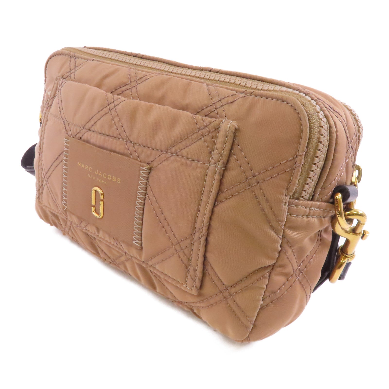 MARC JACOBS 尼龍Shoulder Bag金扣肩背袋啡色
